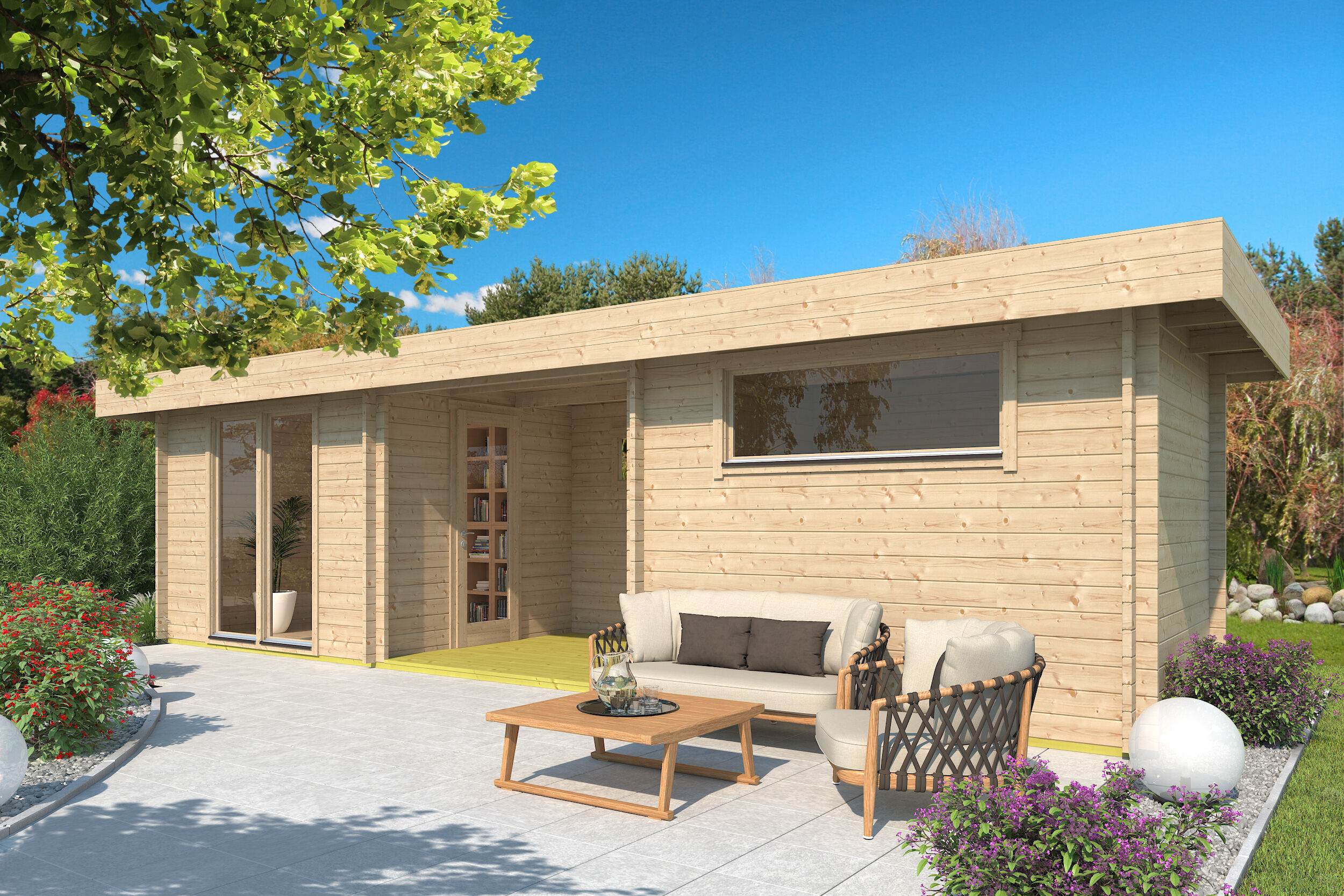 Fjordholz Gartenhaus Modell Milan 44 9x3m | Rabatt: 26 %