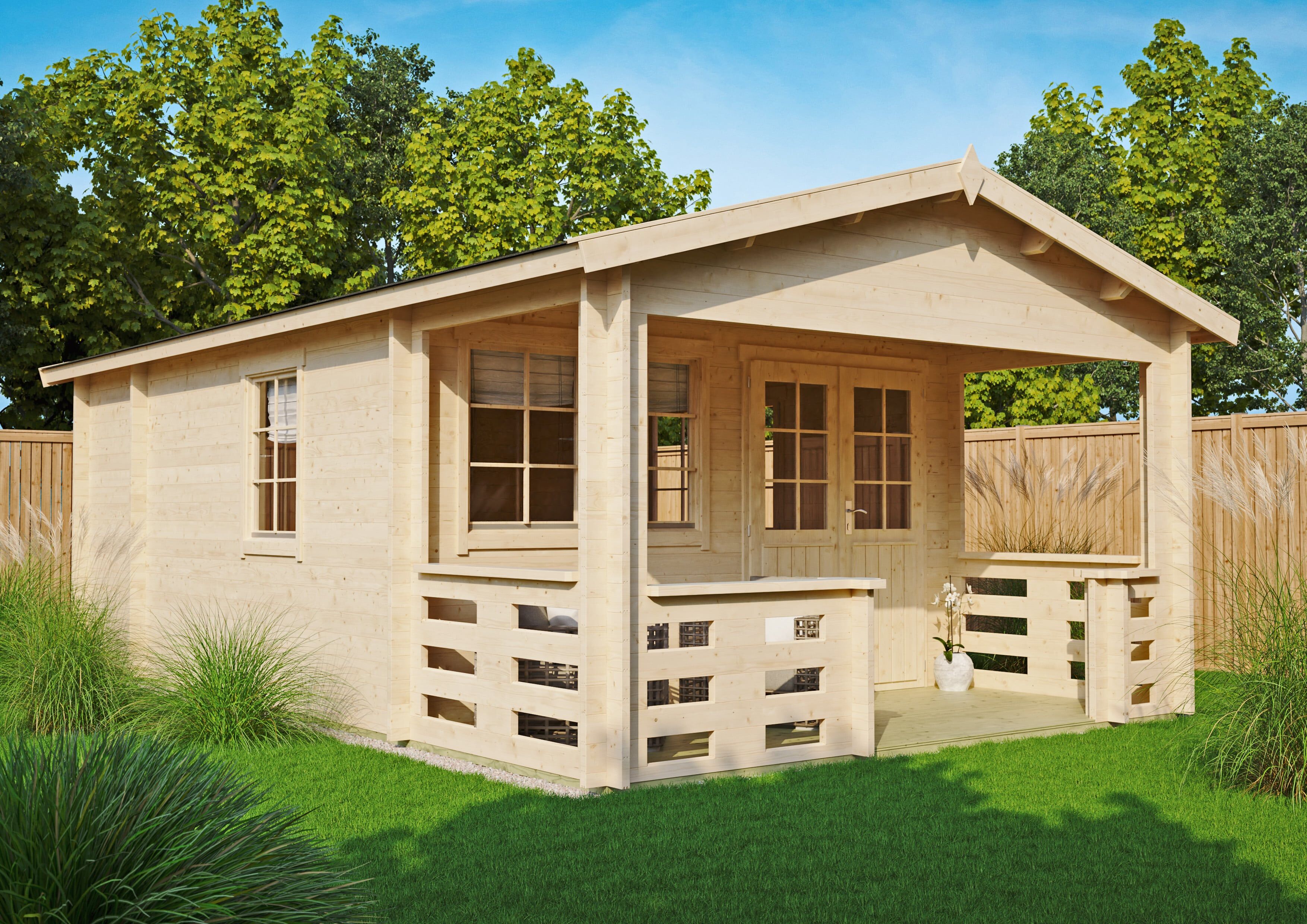 Fjordholz Gartenhaus Modell Johnny 44 B 6x4m | Rabatt: 26 %
