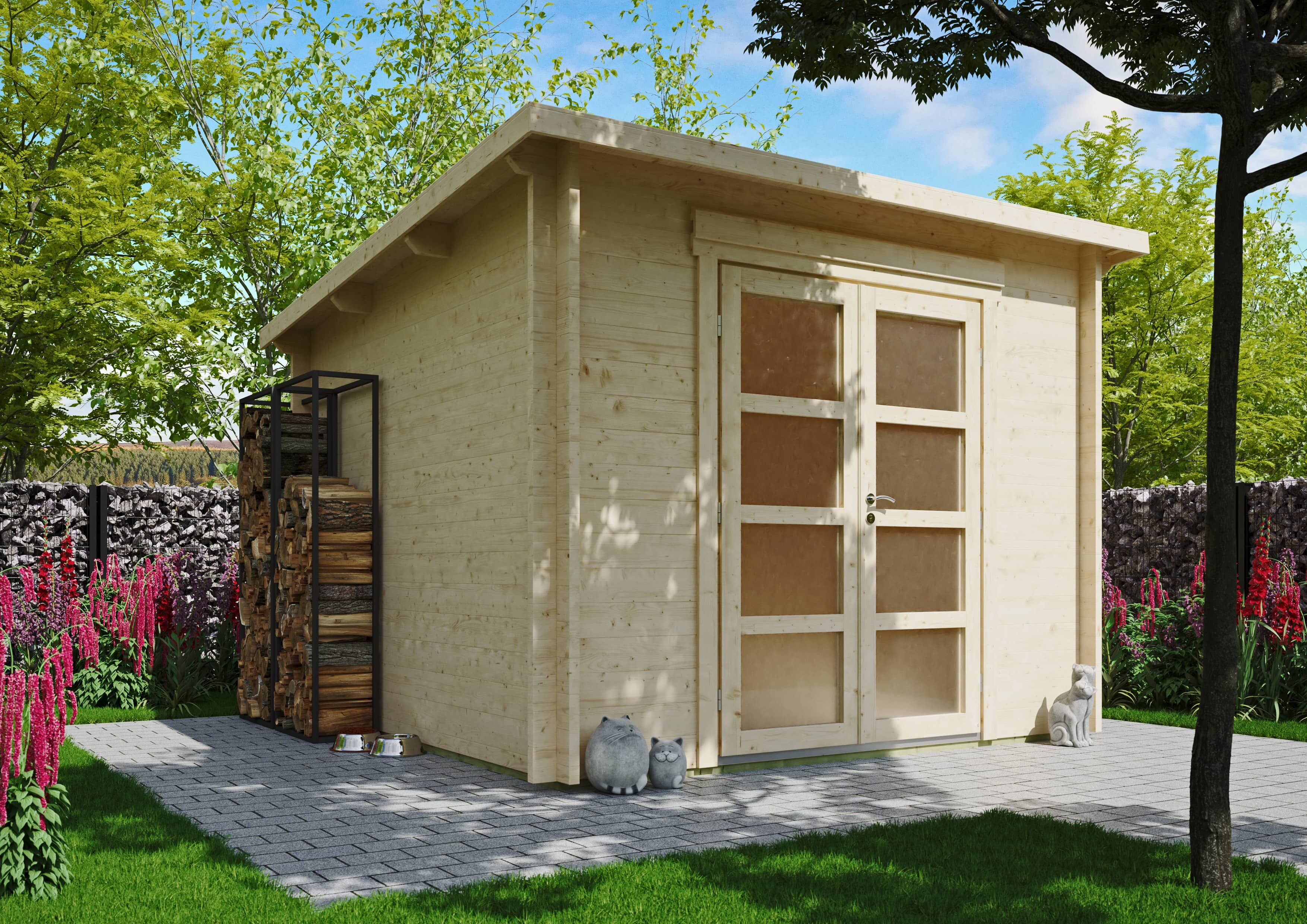 Fjordholz Gartenhaus Modell Max 44 F 3x3m | Rabatt: 26 %