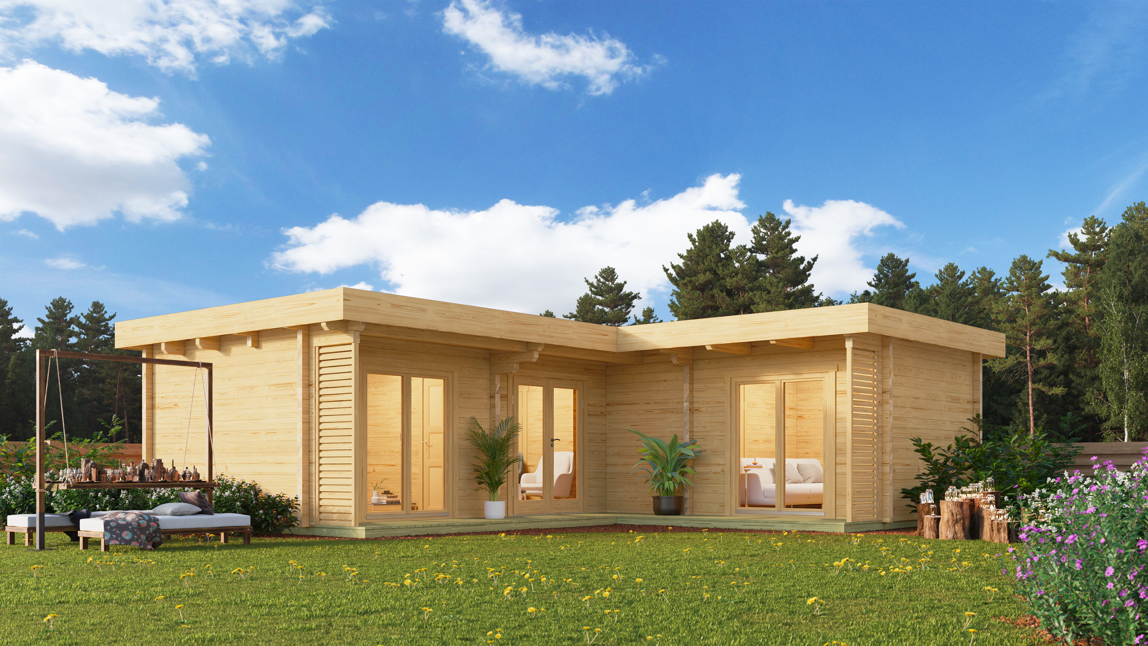 Ferien- und Freizeithaus  Modell Rantum 90 8x6m | Rabatt: 26 %