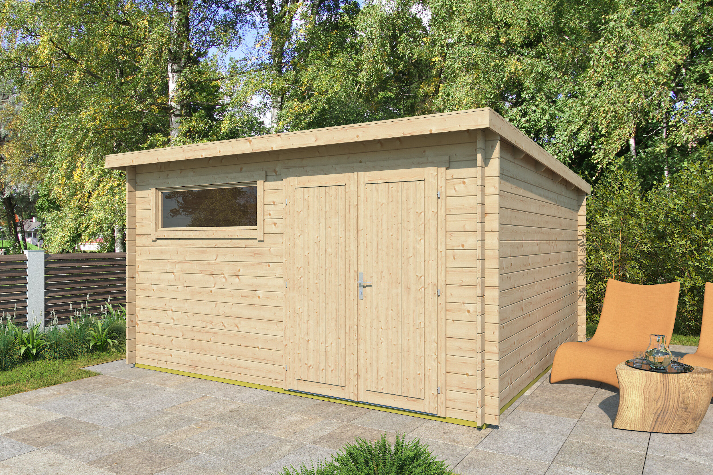 Fjordholz Gartenhaus Modell Gent 28 G 4x3m | Rabatt: 26 %