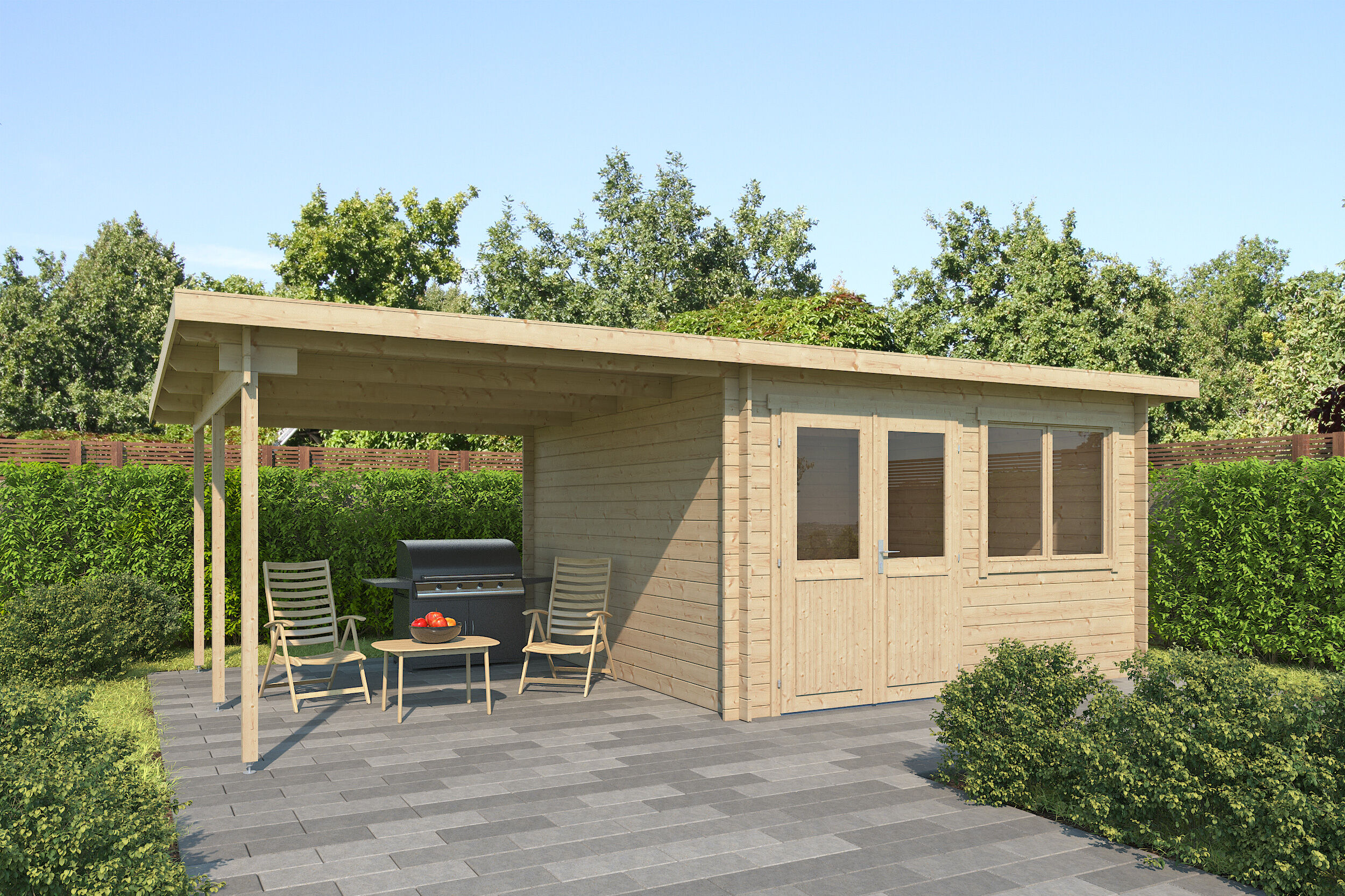 Fjordholz Gartenhaus Modell Inga 28 7x4m | Rabatt: 26 %