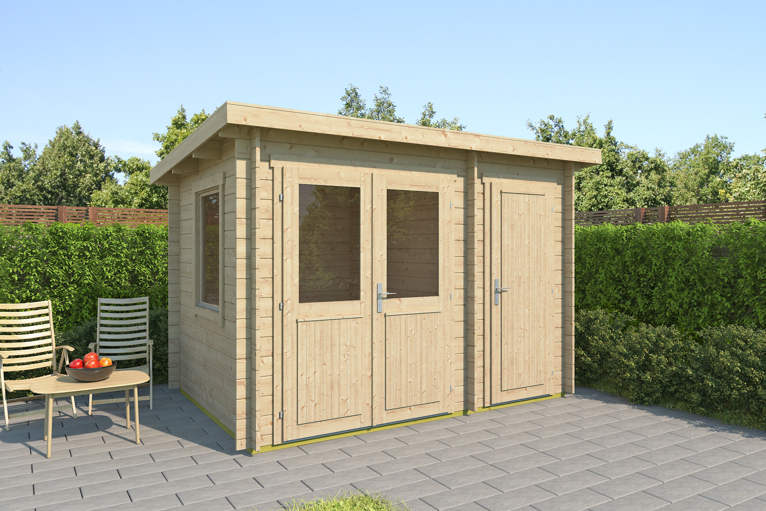 Fjordholz Gartenhaus Modell Carmen 28 4x2m | Rabatt: 26 %
