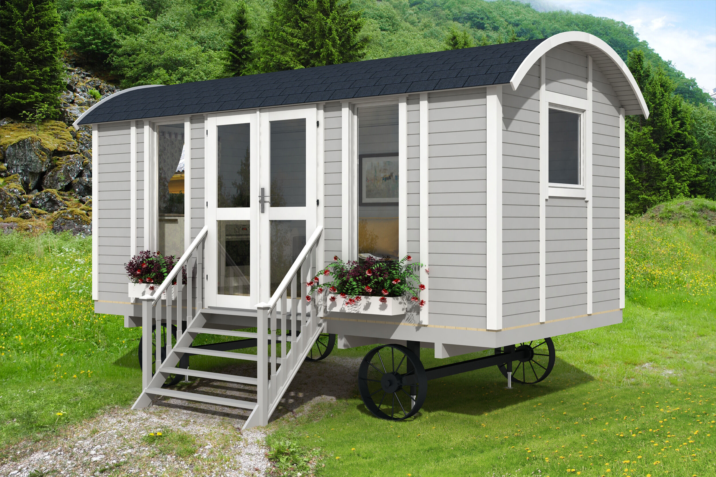 Zirkus- und Schäferwagen Modell Modern 6x3m | Rabatt: 23 %