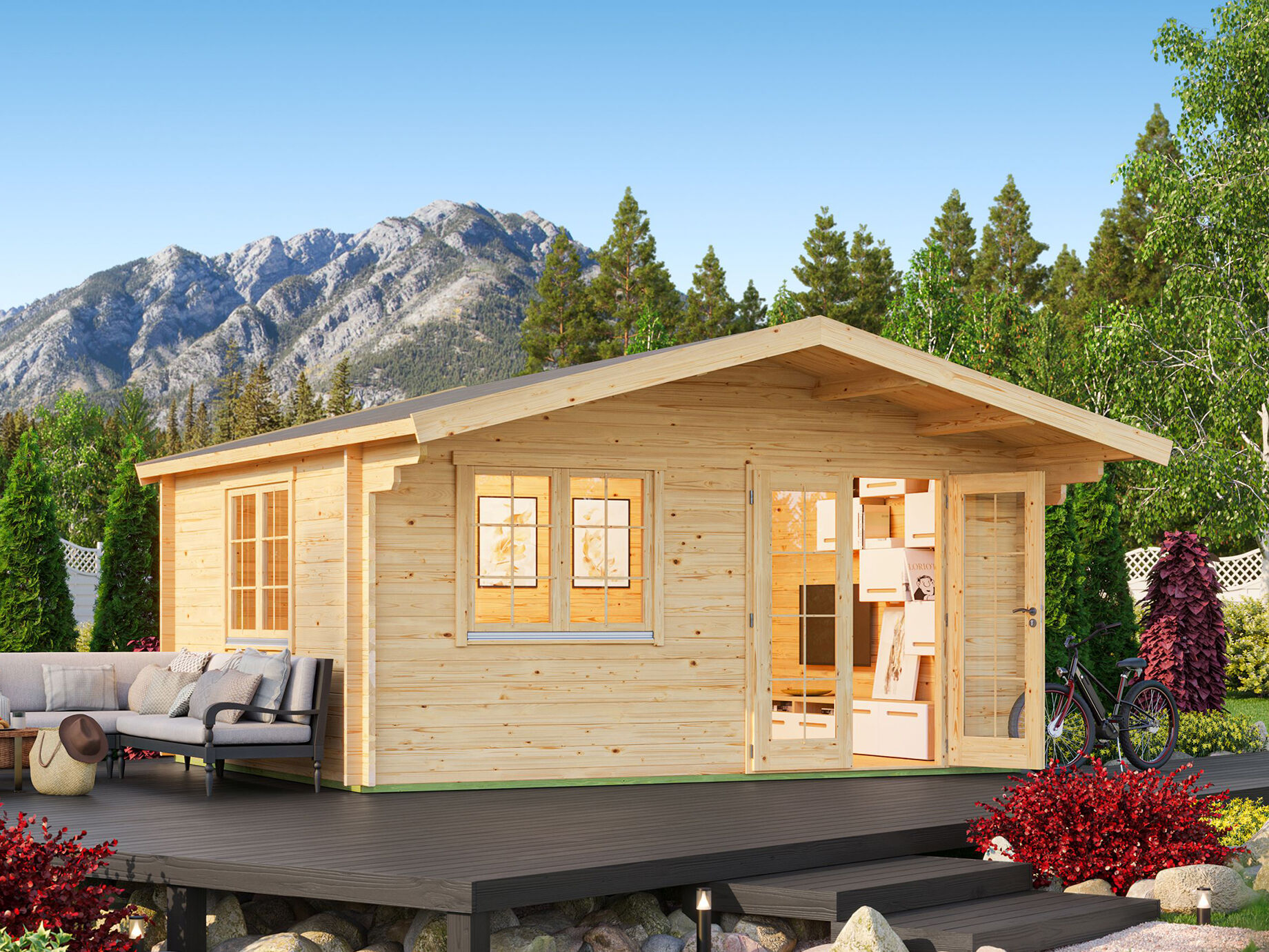 Fjordholz Satteldach Gartenhaus Modell Valerie 44 5x4m | Rabatt: 26 %