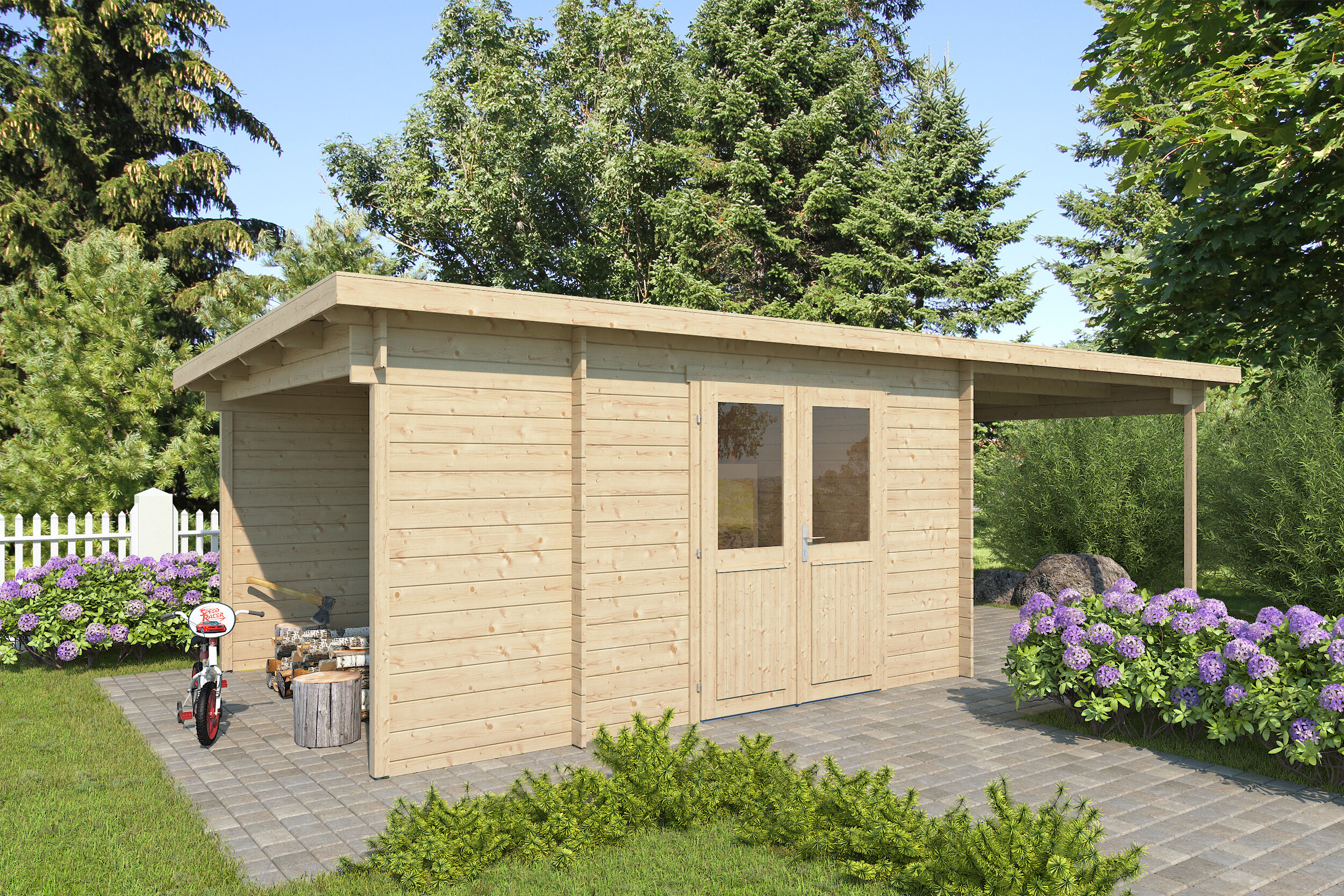 Fjordholz Gartenhaus Modell Carla 28 B 8x3m | Rabatt: 26 %