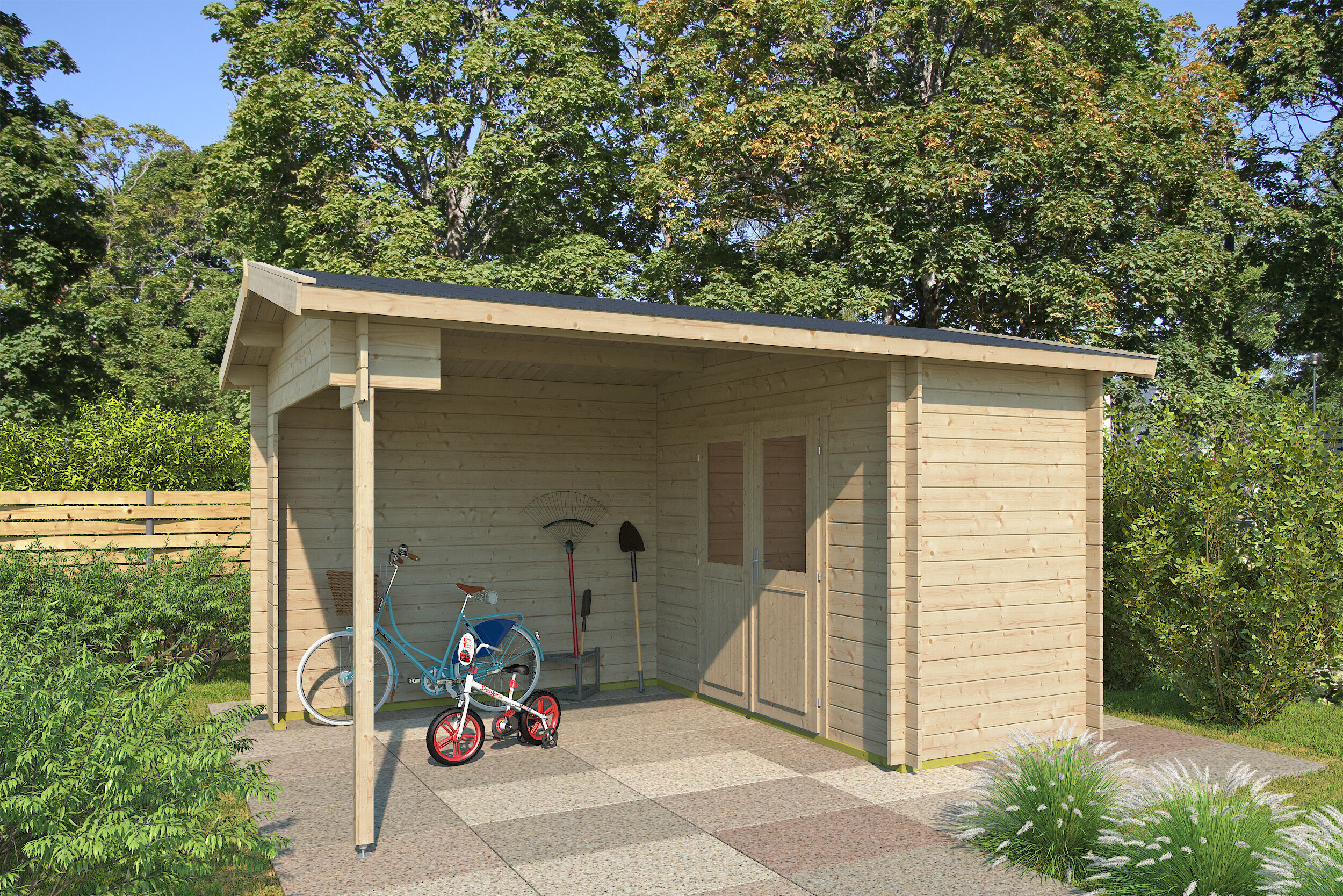Fjordholz Gartenhaus Modell Kilian 28 B 5x3m | Rabatt: 26 %