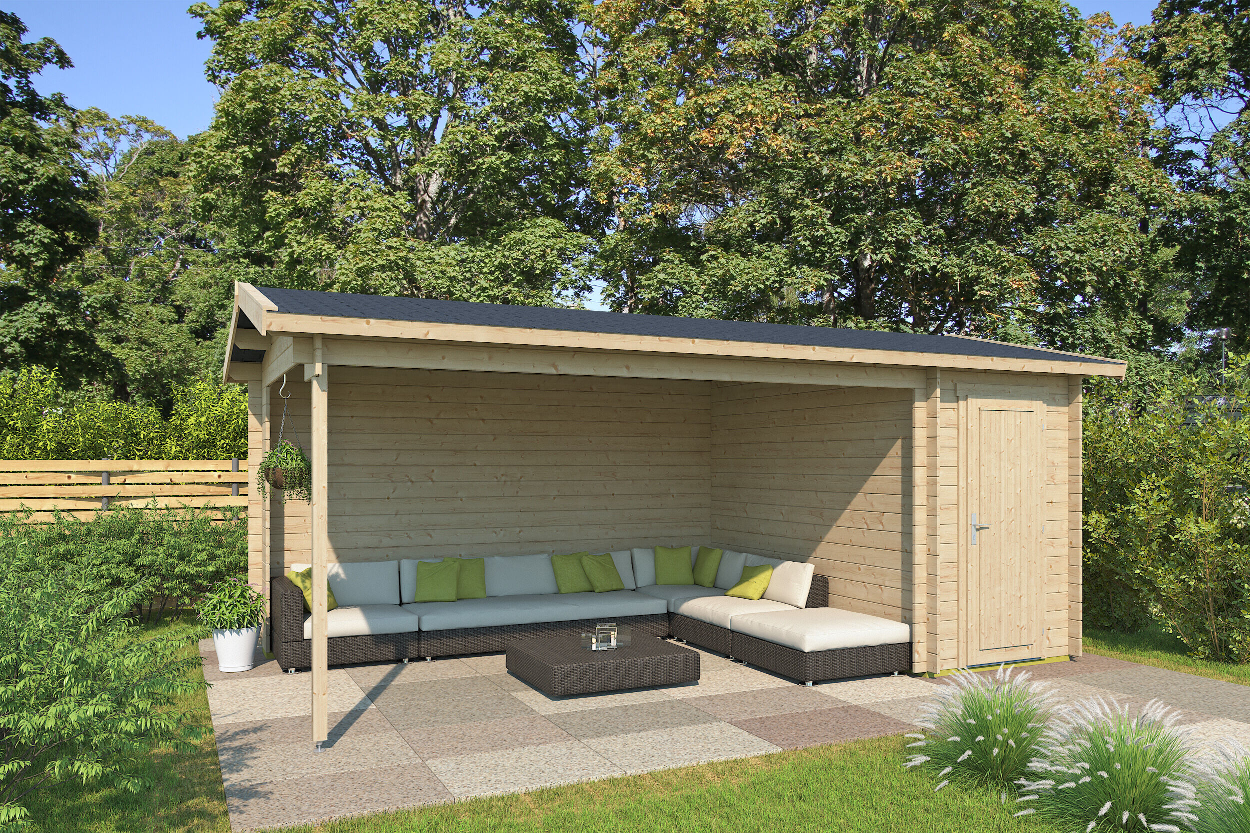 Fjordholz Gartenhaus Modell Kilian 28 C 6x4m | Rabatt: 26 %