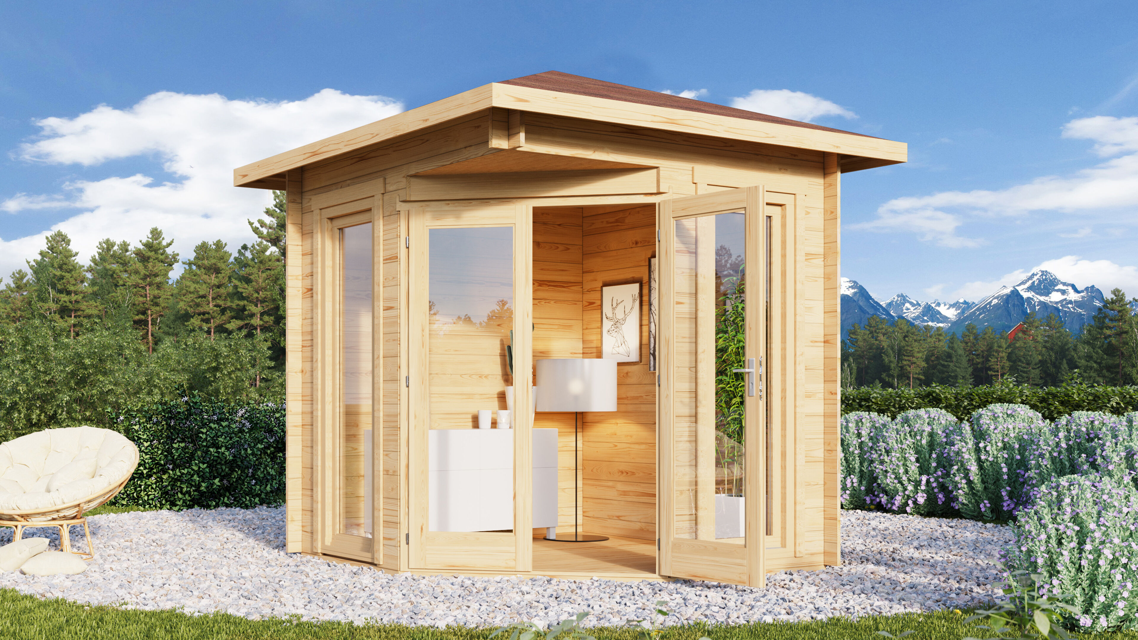 Fjordholz Gartenhaus Modell Nina 28 D 5x3m | Rabatt: 26 %