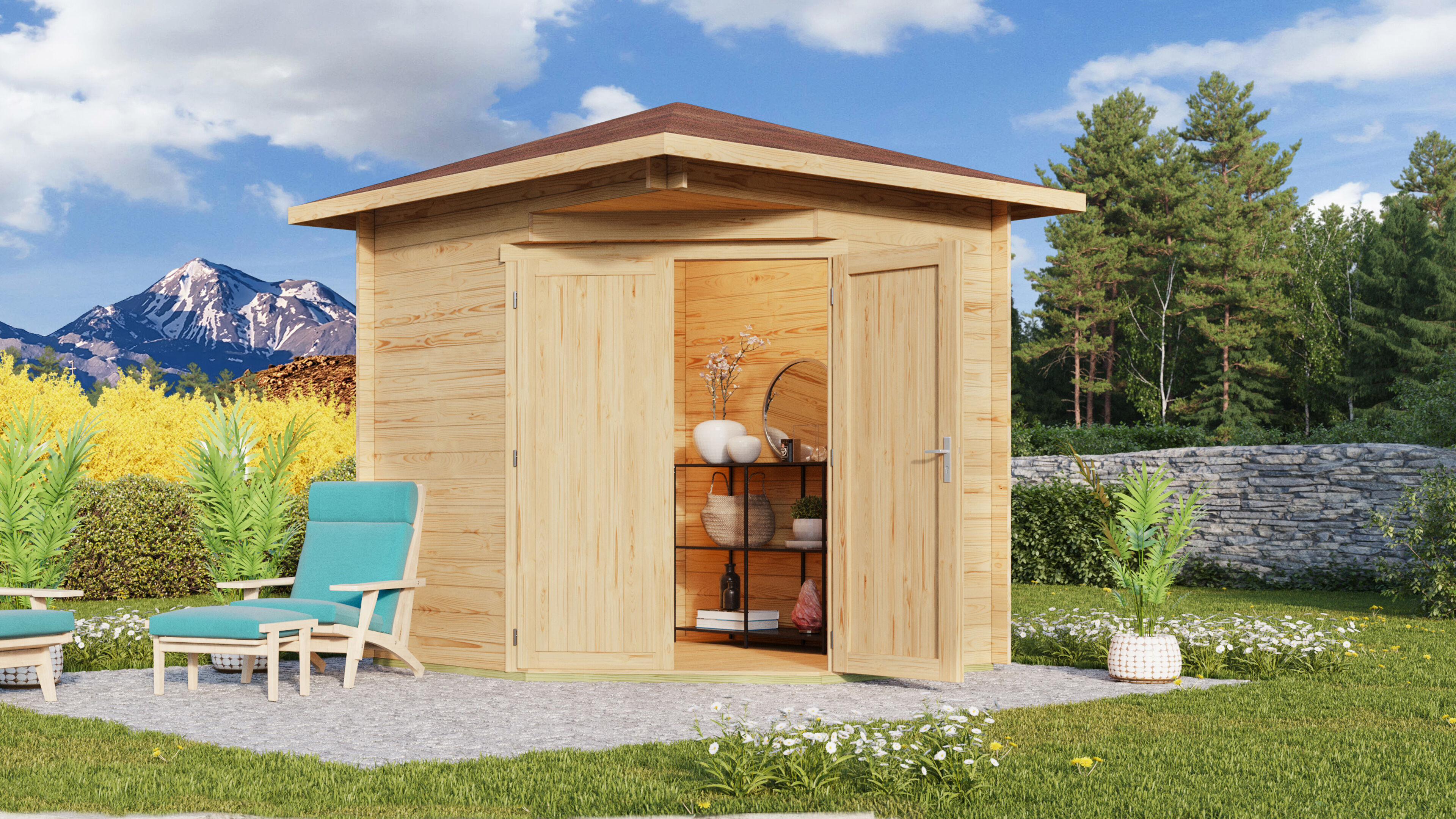 Fjordholz Gartenhaus Modell Nina 44 A 6x4m | Rabatt: 26 %