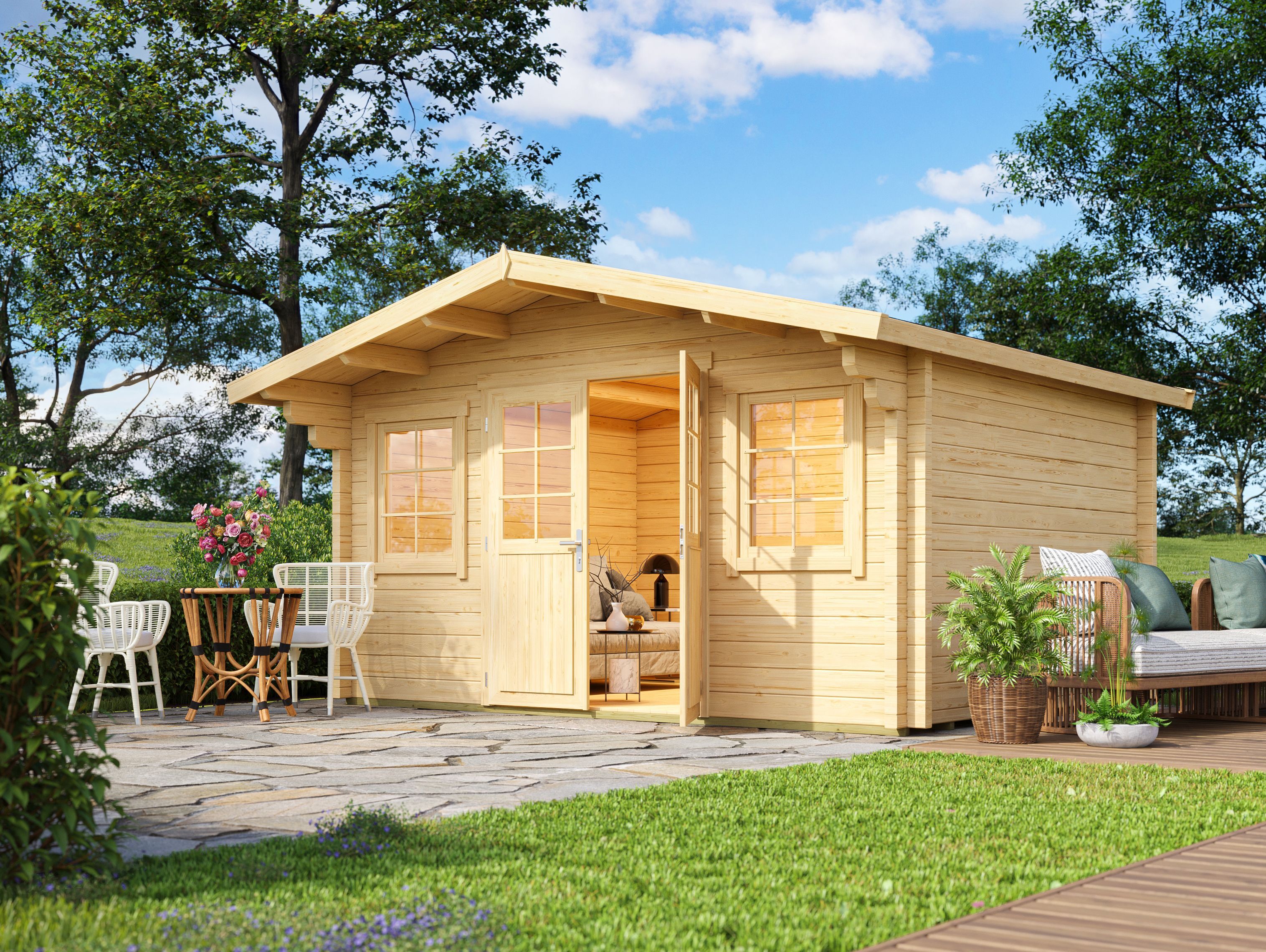 Fjordholz Gartenhaus Modell Berlin 70 B Classic 6x4m | Rabatt: 26 %