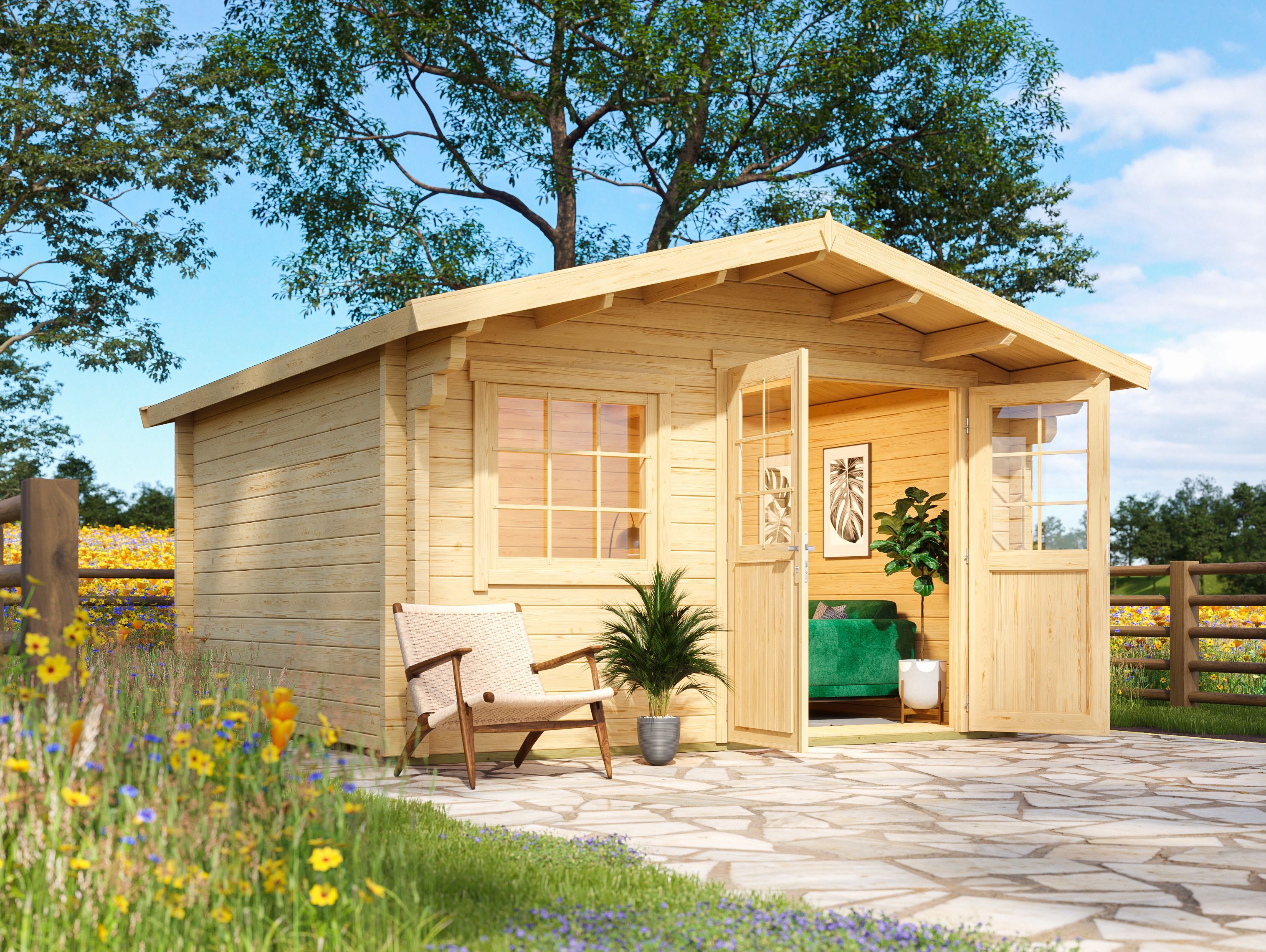 Fjordholz Gartenhaus Modell Berlin 70 C Classic 6x4m | Rabatt: 26 %