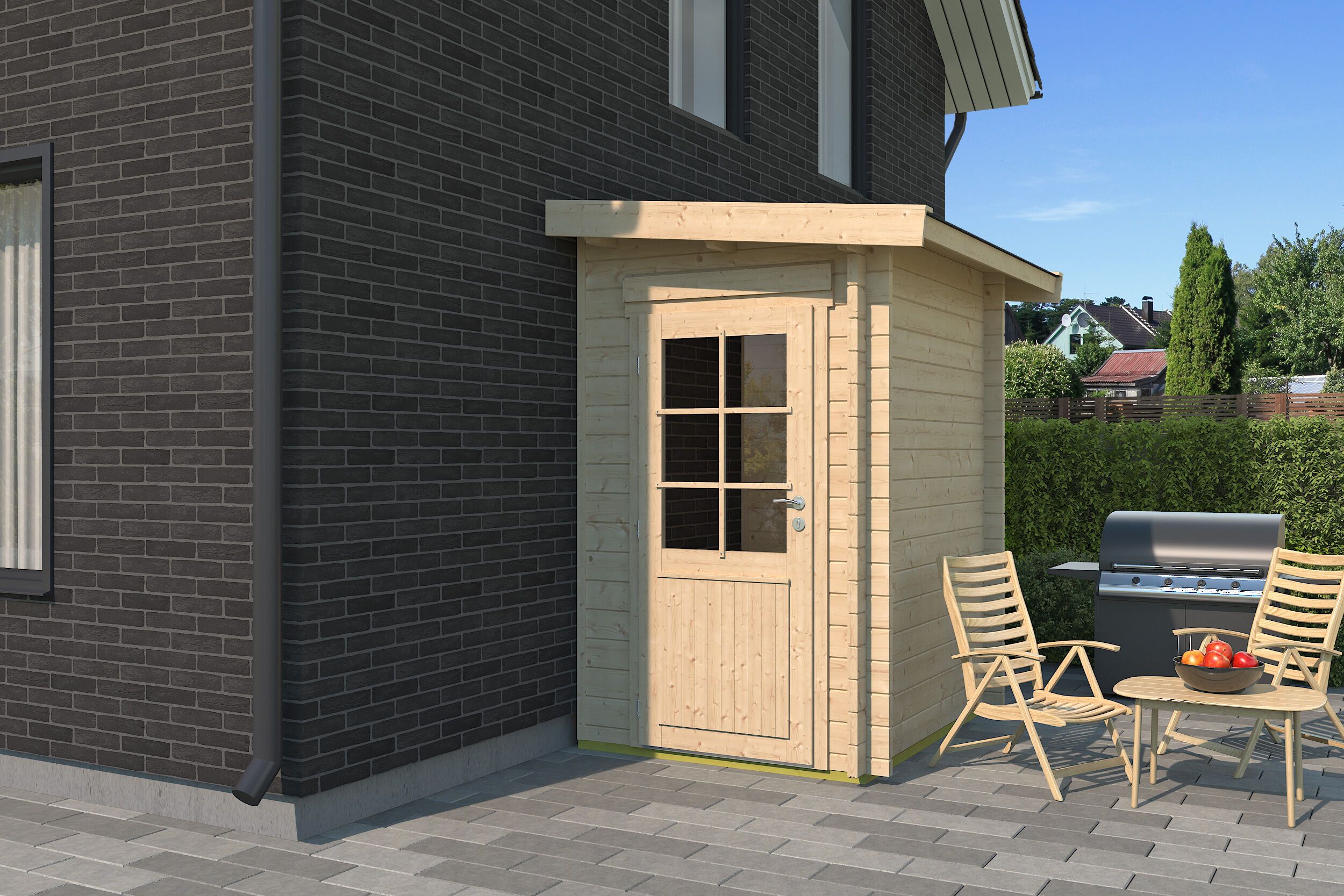 Gartenhaus Modell Pulti 44 A 2x1m | Rabatt: 26 %