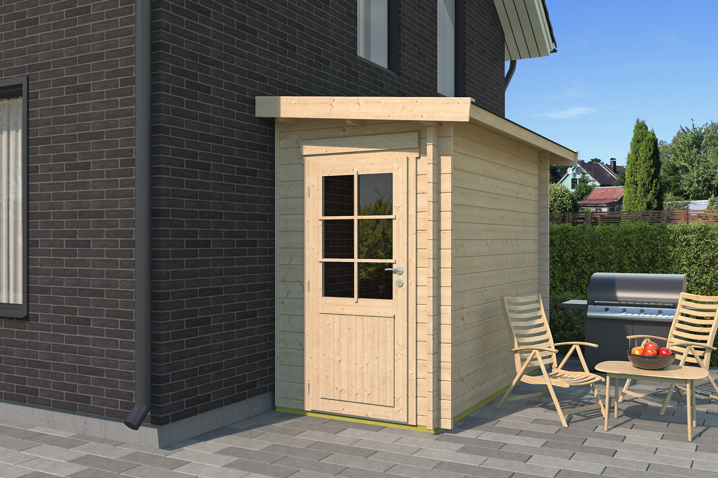 Gartenhaus Modell Pulti 44 B 2x1m | Rabatt: 26 %