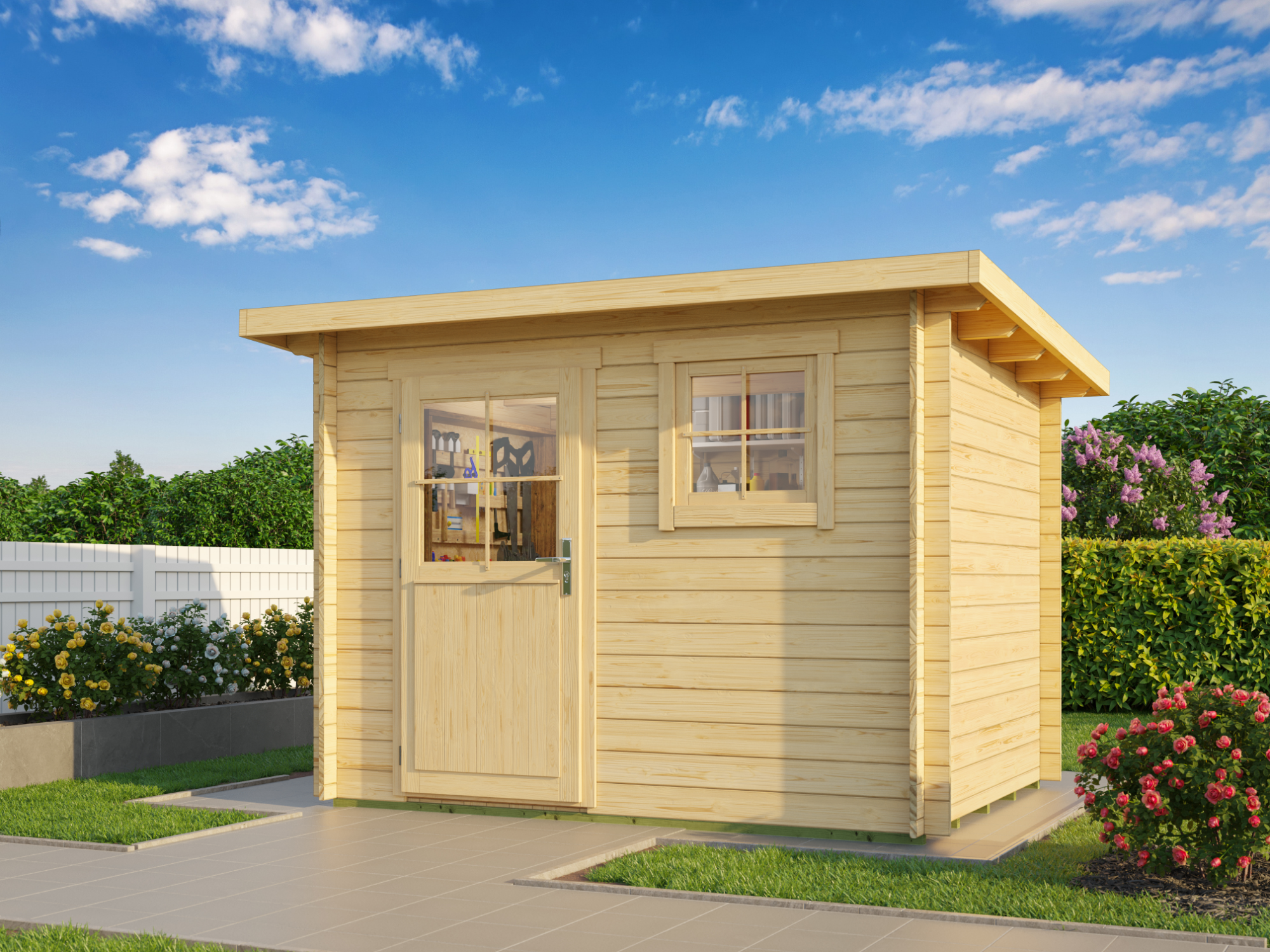 Fjordholz Pultdach Gartenhaus Modell Ezra 2B 3x2m | Rabatt: 26 %