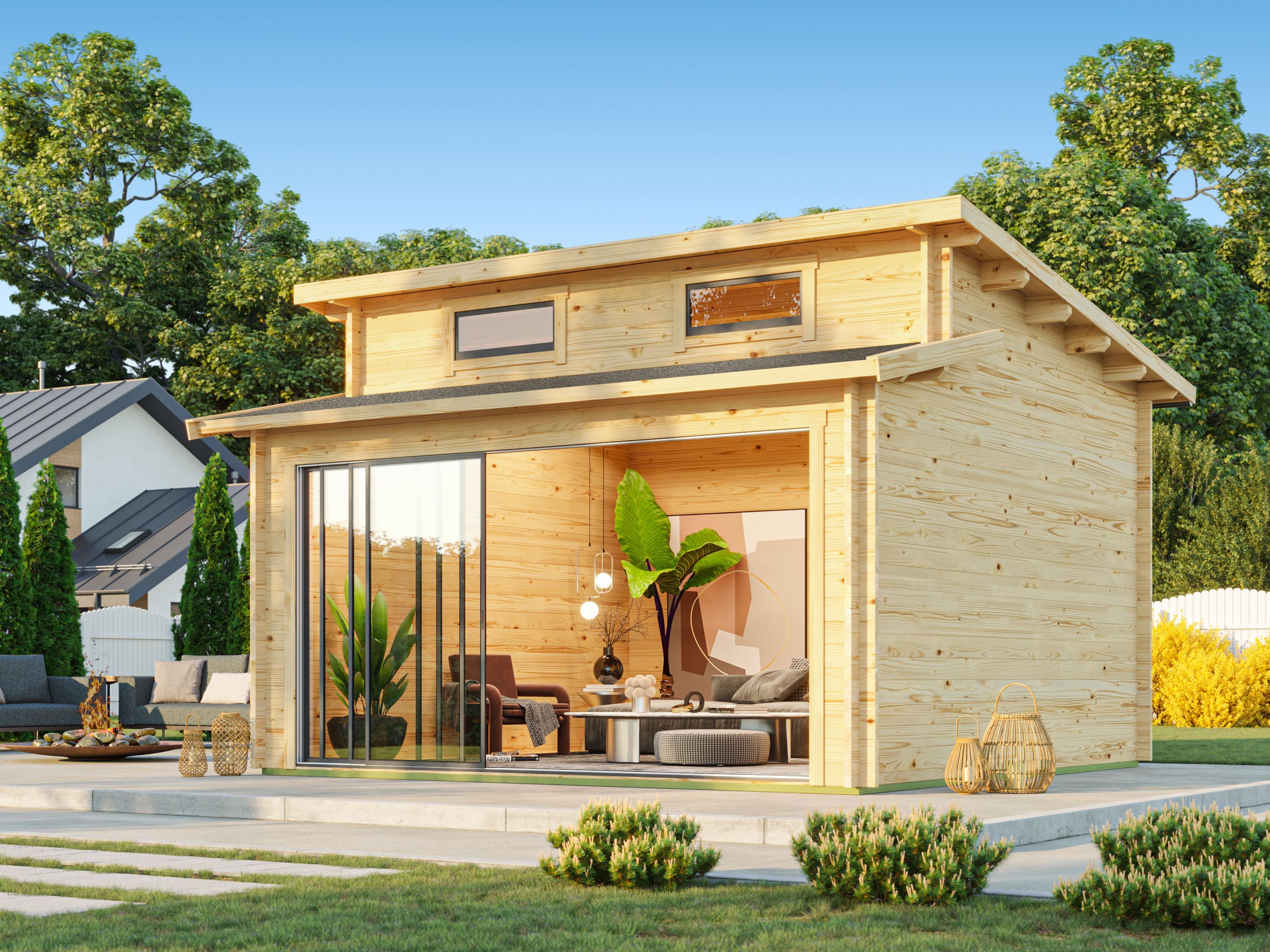 Fjordholz Gartenhaus Avantgarde 44-B Alu 6x4m | Rabatt: 26 %