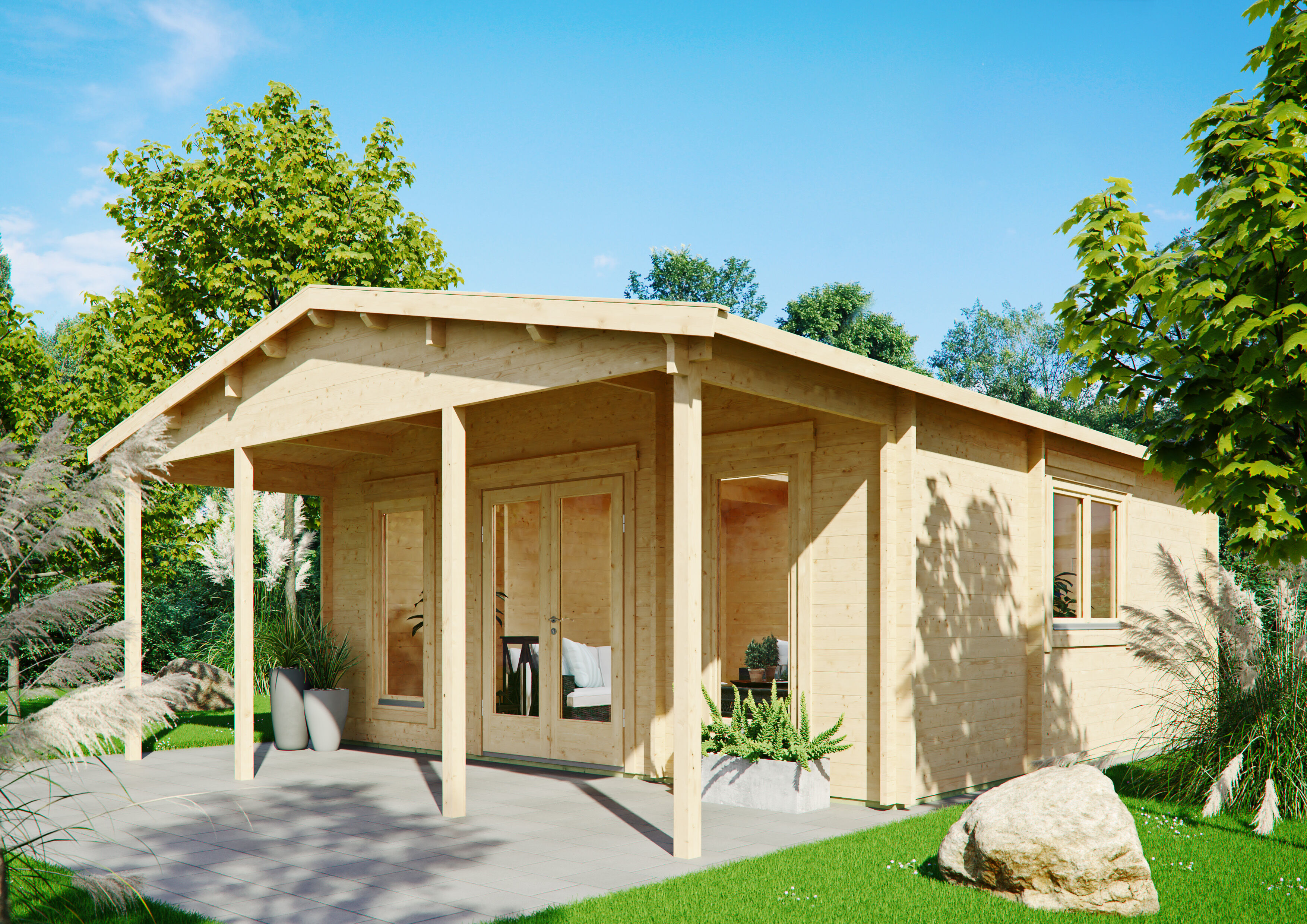 Gartenhaus Modell Julia 44 E 6x5m | Rabatt: 26 %