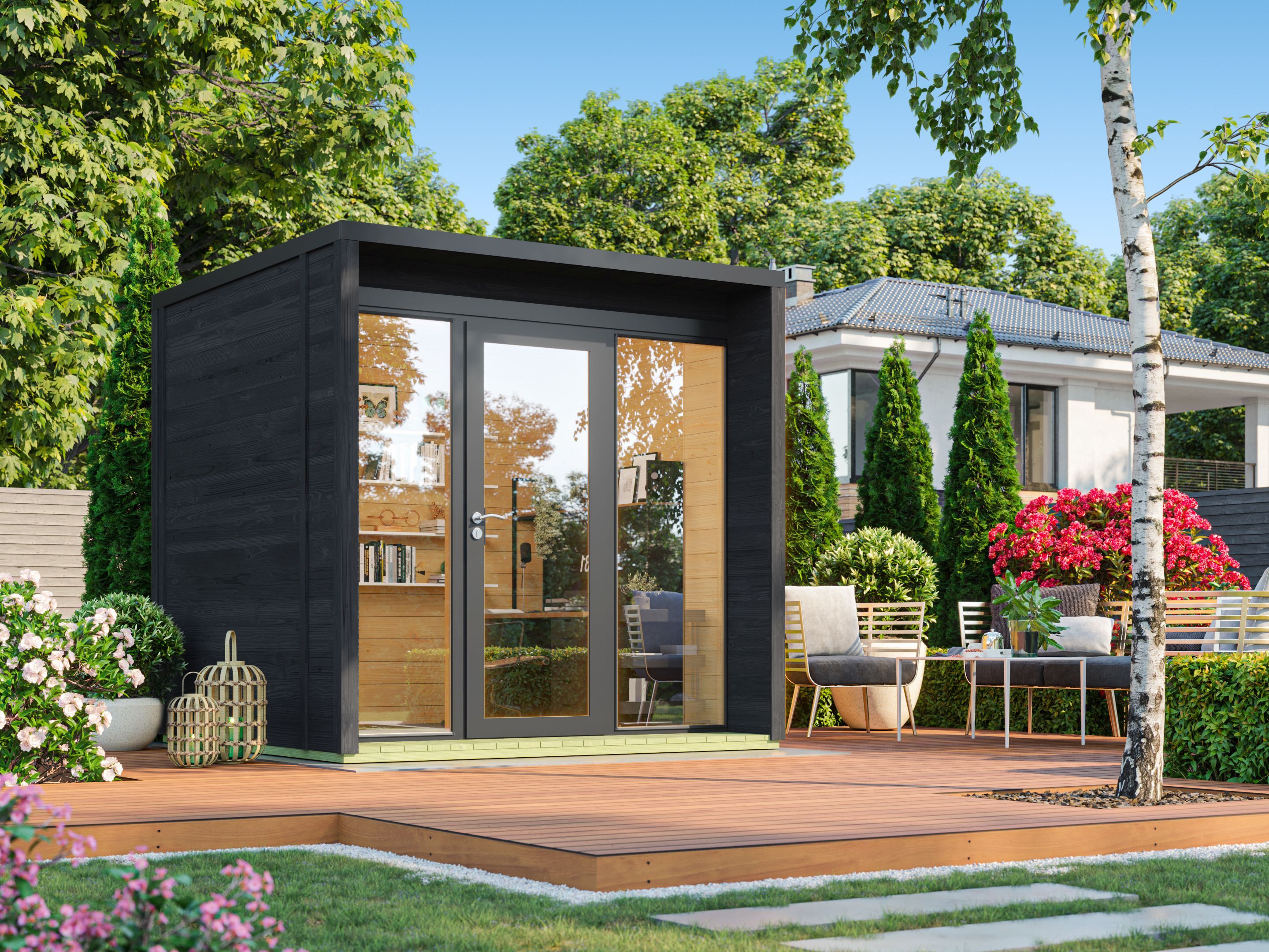 Fjordholz Gartenhaus Modell Office Box Größe XS sc 2x2m | Rabatt: 26 %