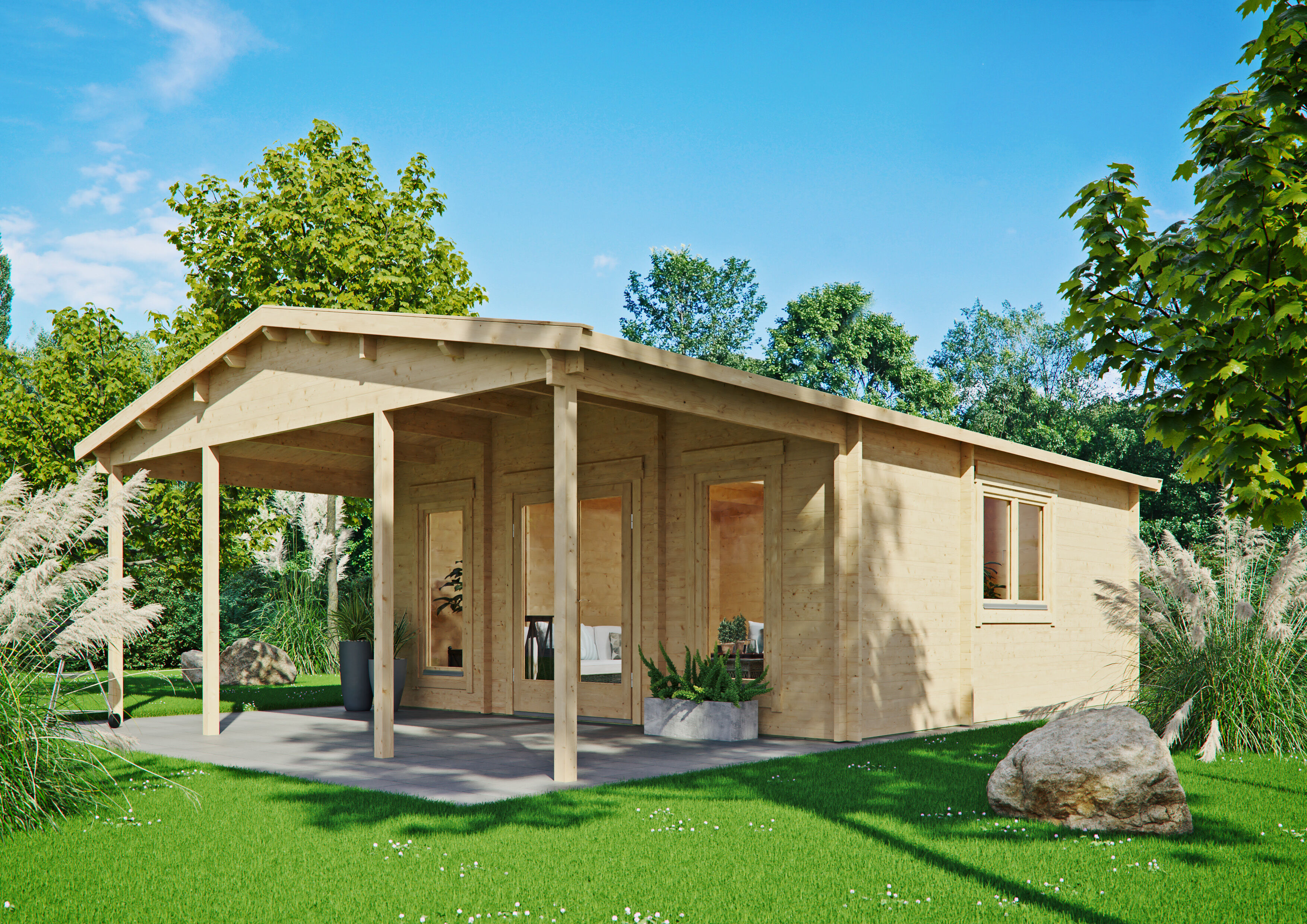 Gartenhaus Modell Julia 70 F 8x6m | Rabatt: 26 %