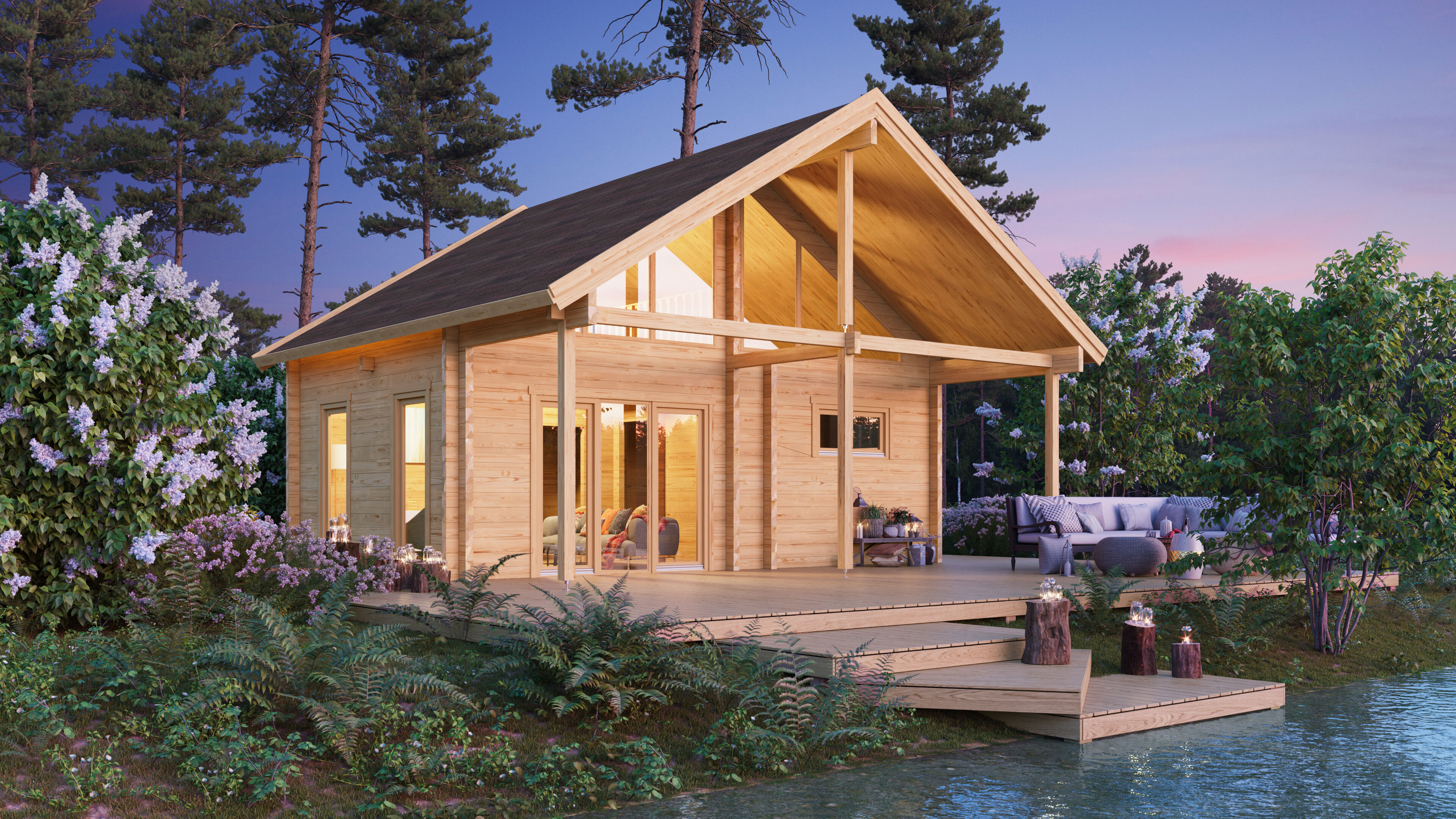 Fjordholz Saunahaus Modell Marit 90 6x4m | Rabatt: 26 %