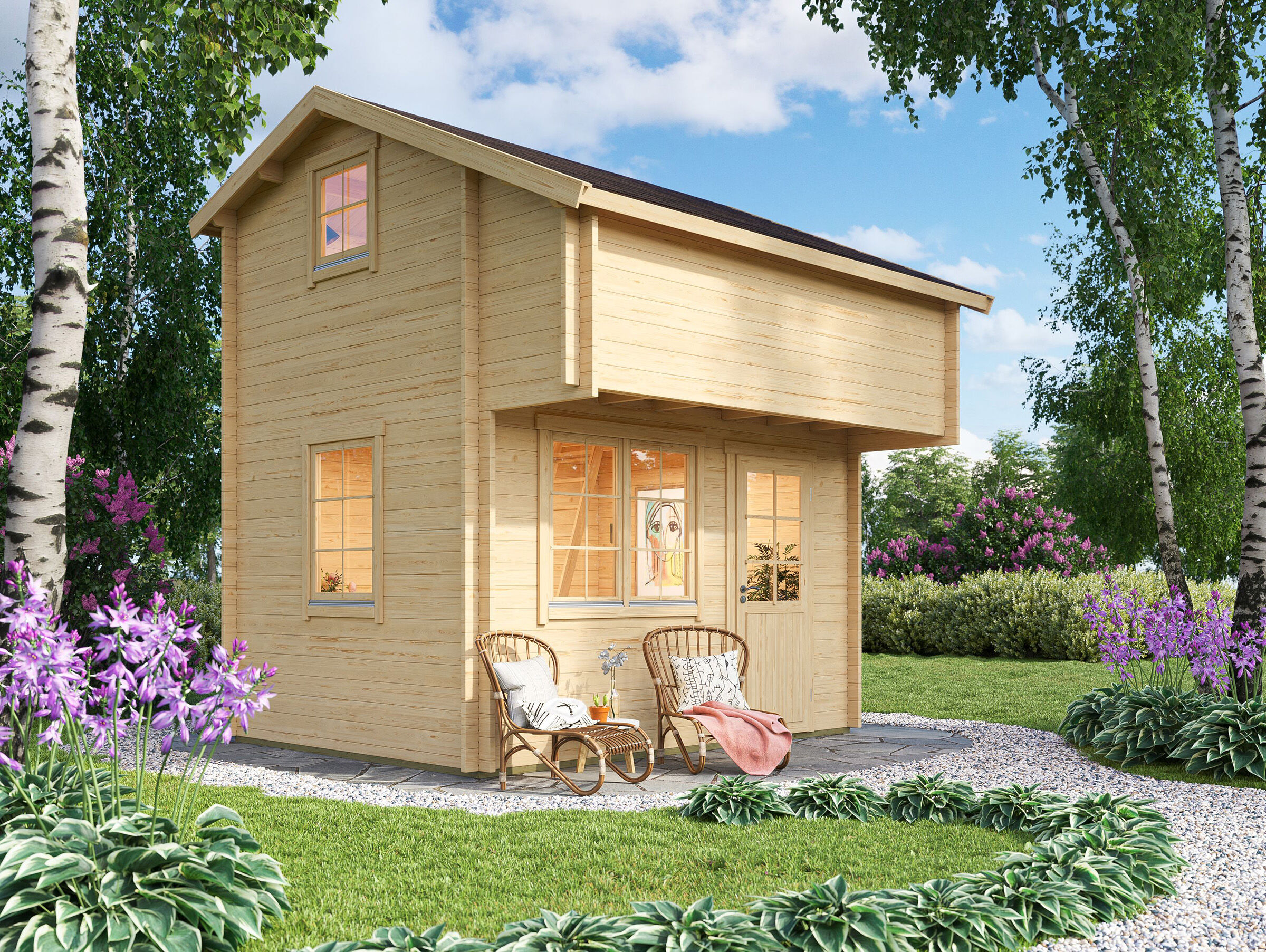 Fjordholz Satteldach Gartenhaus Modell Daphne 44 4x3m | Rabatt: 26 %
