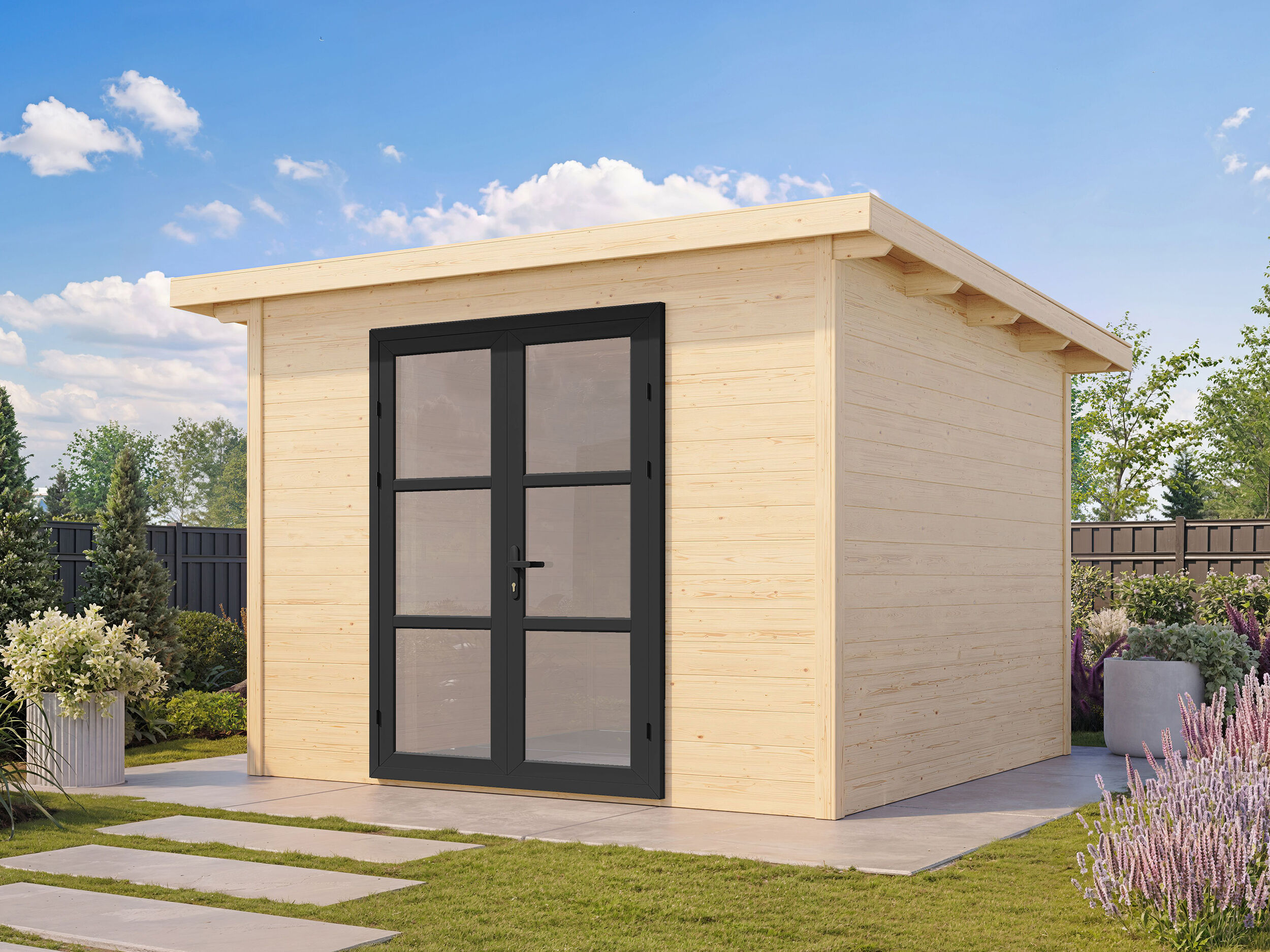 Fjordholz Gartenhaus Modell Alu Line 28-A 3x3m | Rabatt: 26 %
