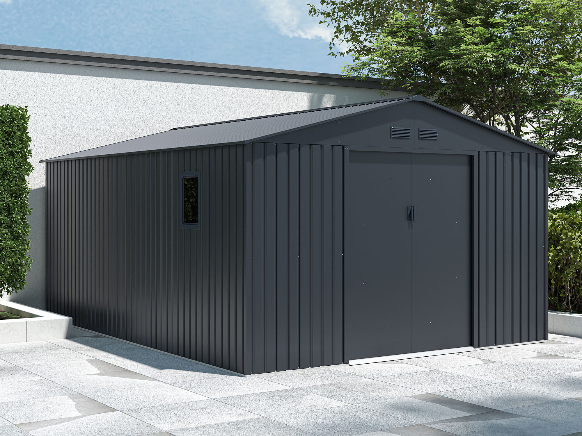 Metall Gerätehaus Modell München 14,39 m² 4x3m | Rabatt: 26 %