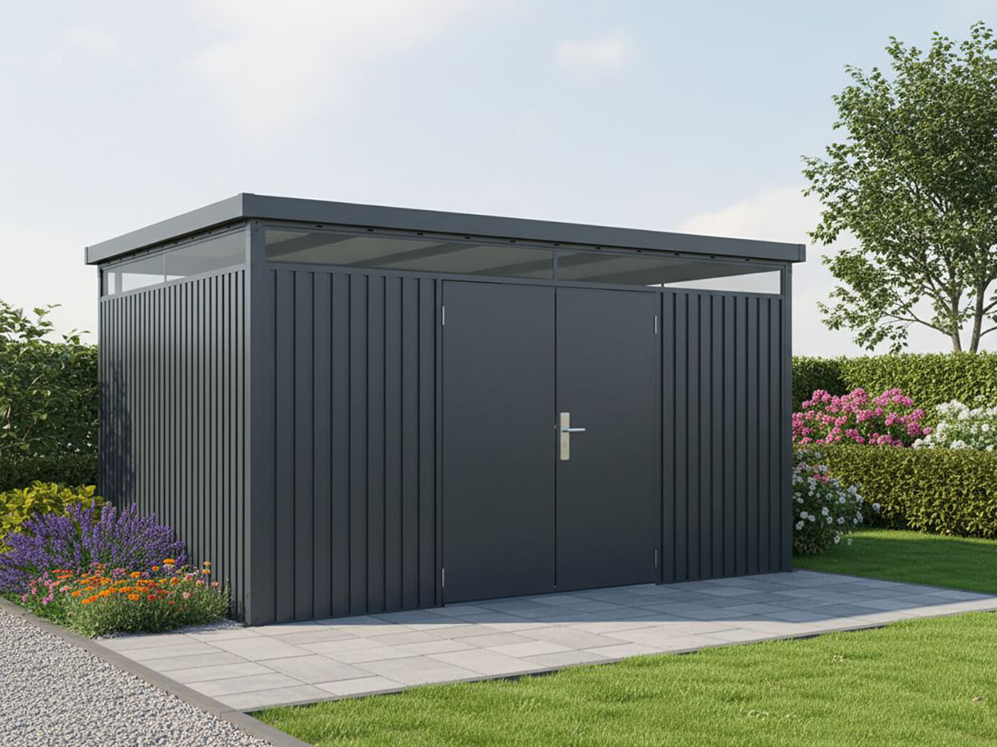 StarLine Metall Gerätehaus Modell Solidum 11,4 m² 4x3m | Rabatt: 18 %