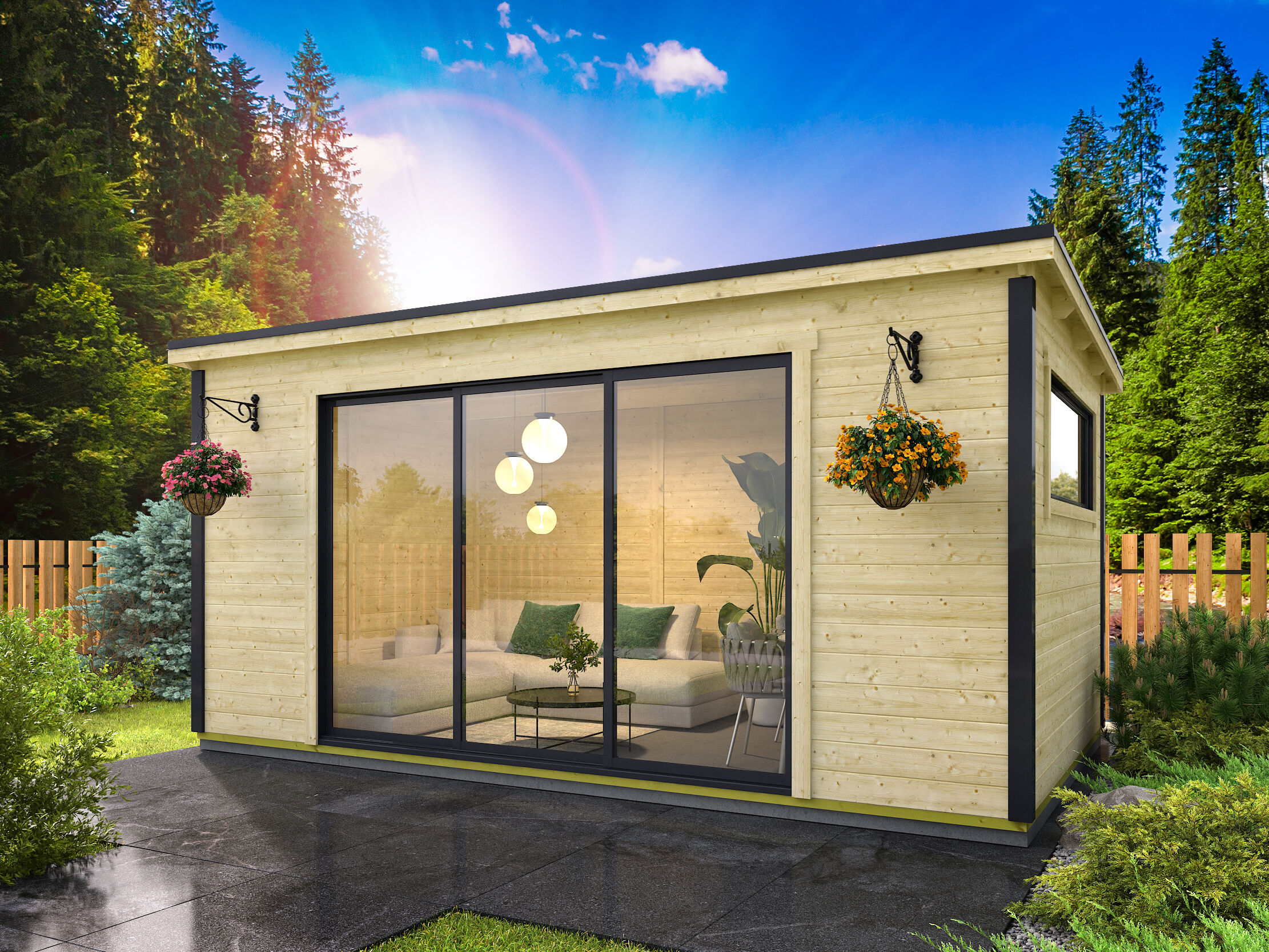 Fjordholz Gartenhaus Modell Poel-3 5x3m | Rabatt: 26 %