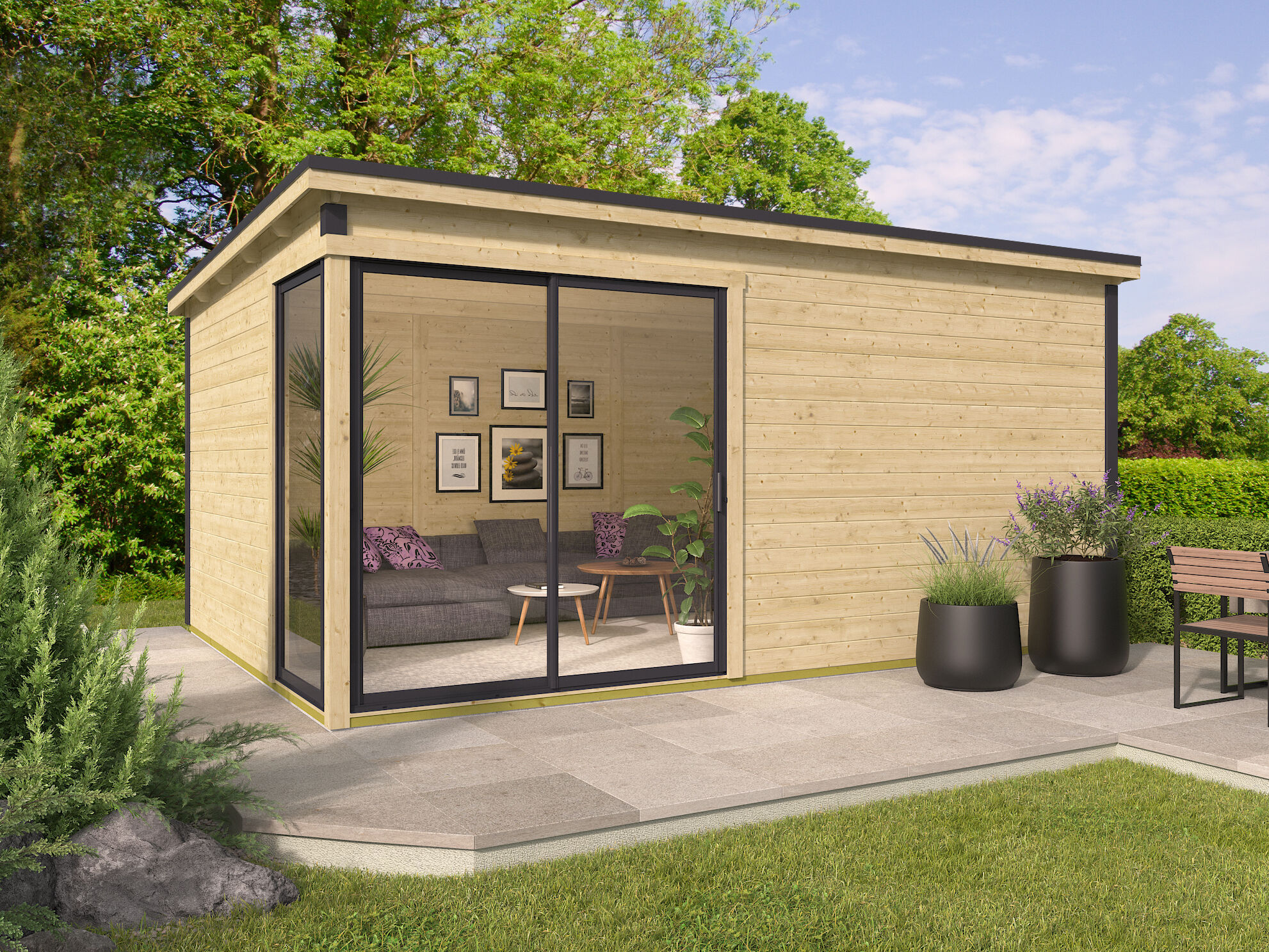 Fjordholz Gartenhaus Modell Amrum-5 5x4m | Rabatt: 26 %