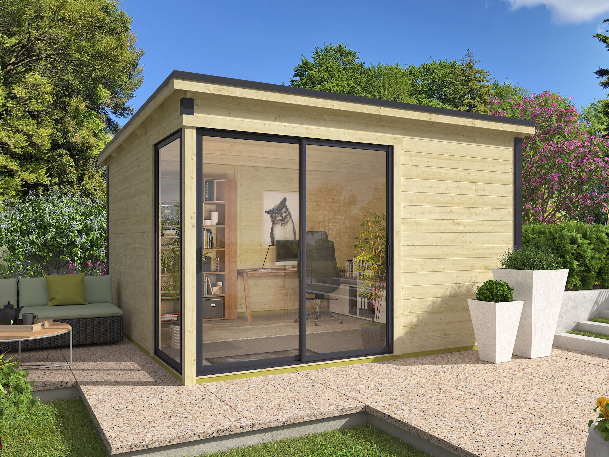 Fjordholz Gartenhaus Modell Amrum-3 4x4m | Rabatt: 26 %