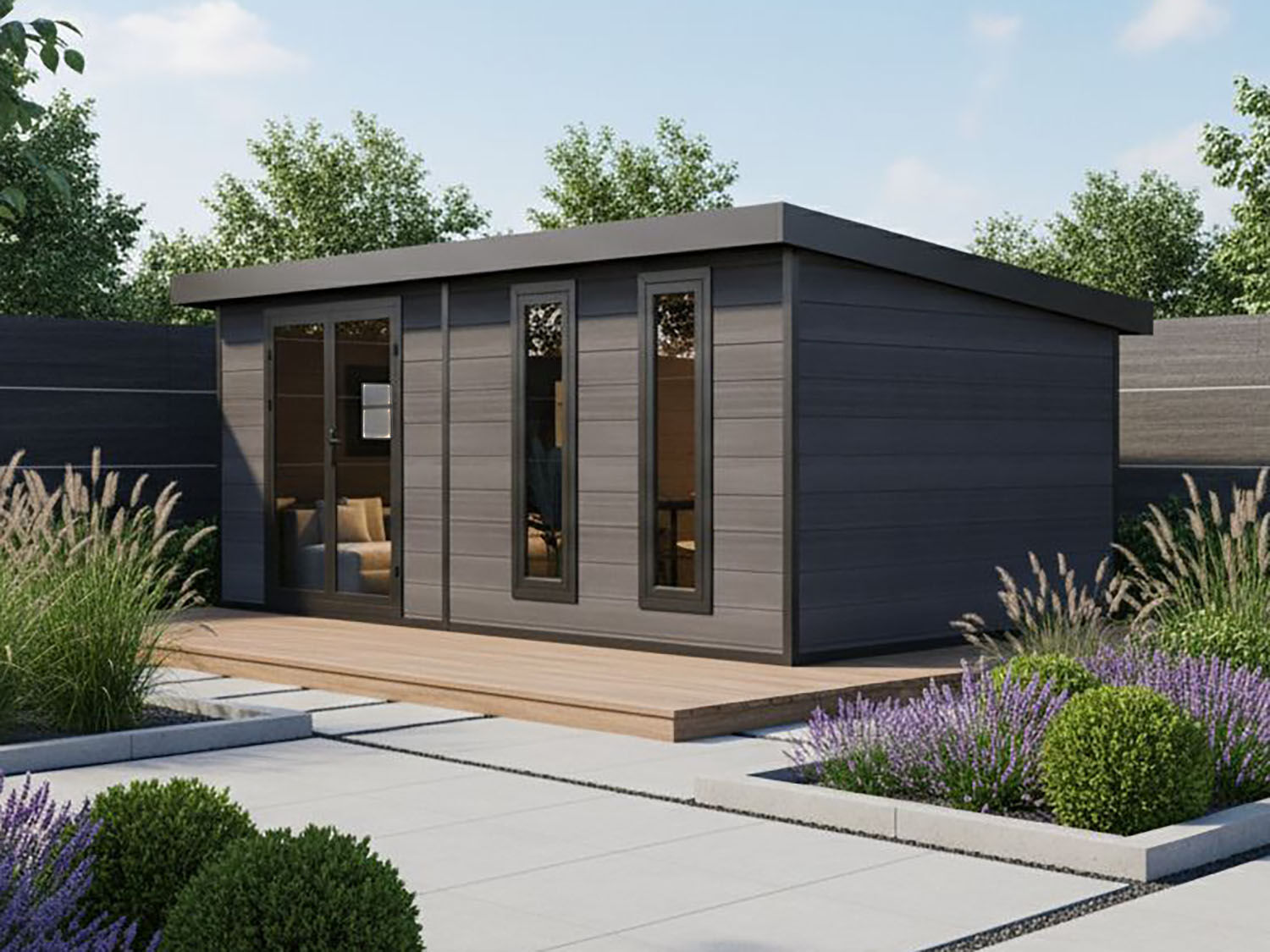 WPC Gartenhaus Modell Panorama 16,64 m² 5x3m | Rabatt: 26 %