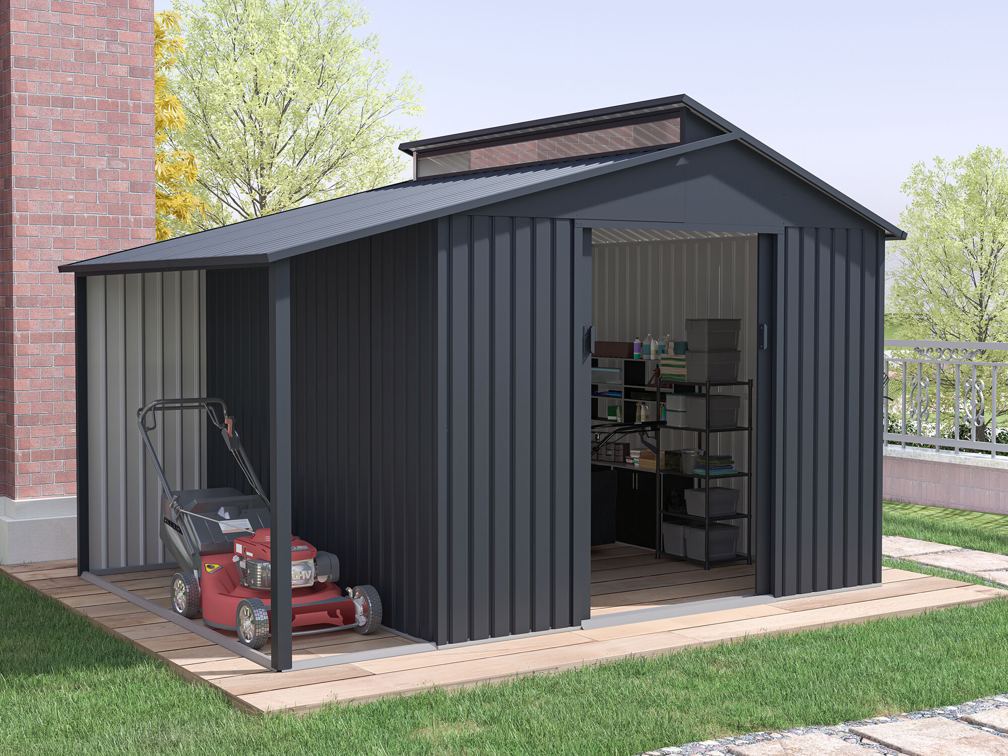 Metall Gerätehaus Modell Viva Varianta 9,12 m² 3x3m | Rabatt: 26 %