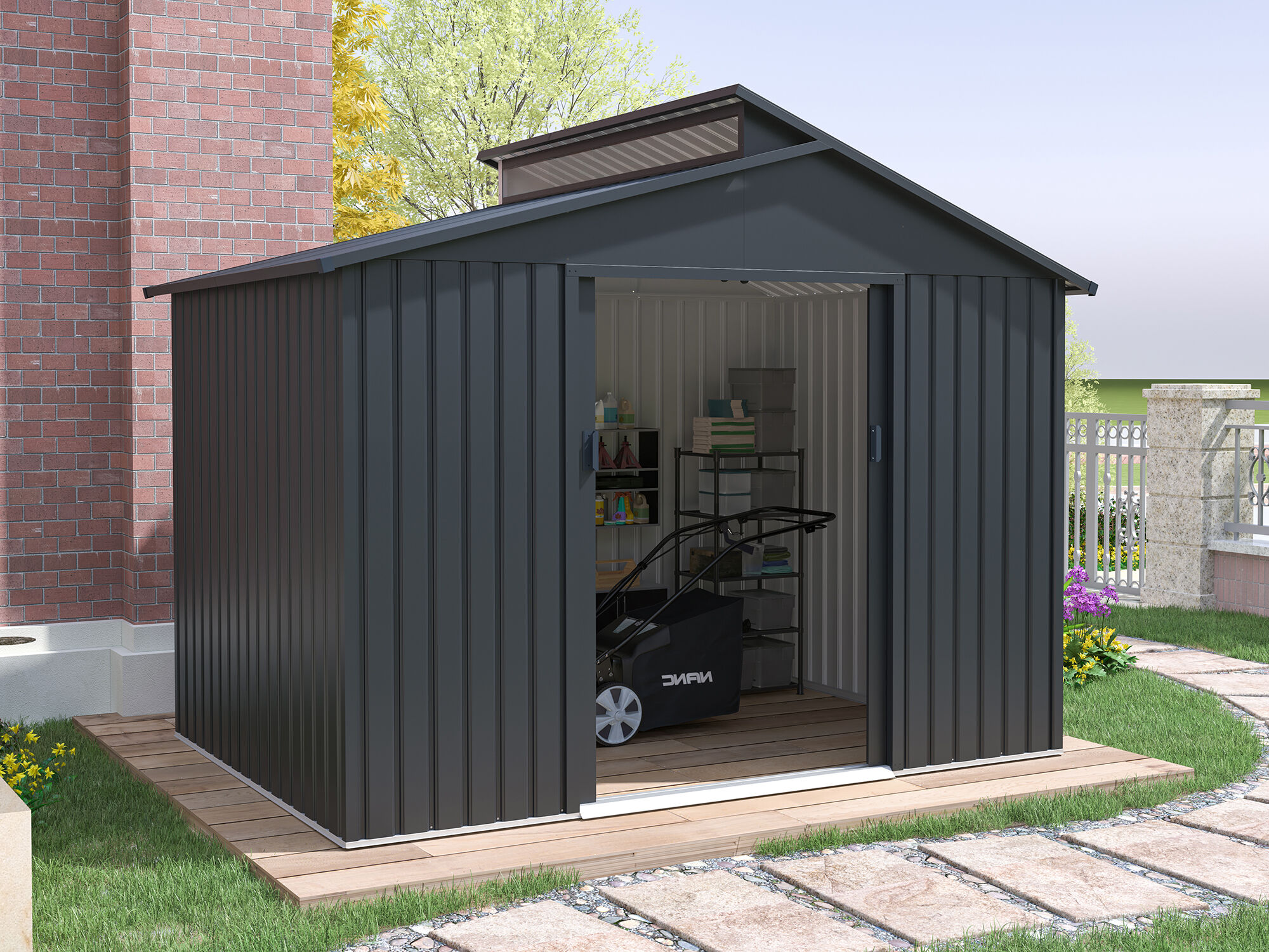 Metall Gerätehaus Modell Viva 5,44 m² 3x2m | Rabatt: 25 %