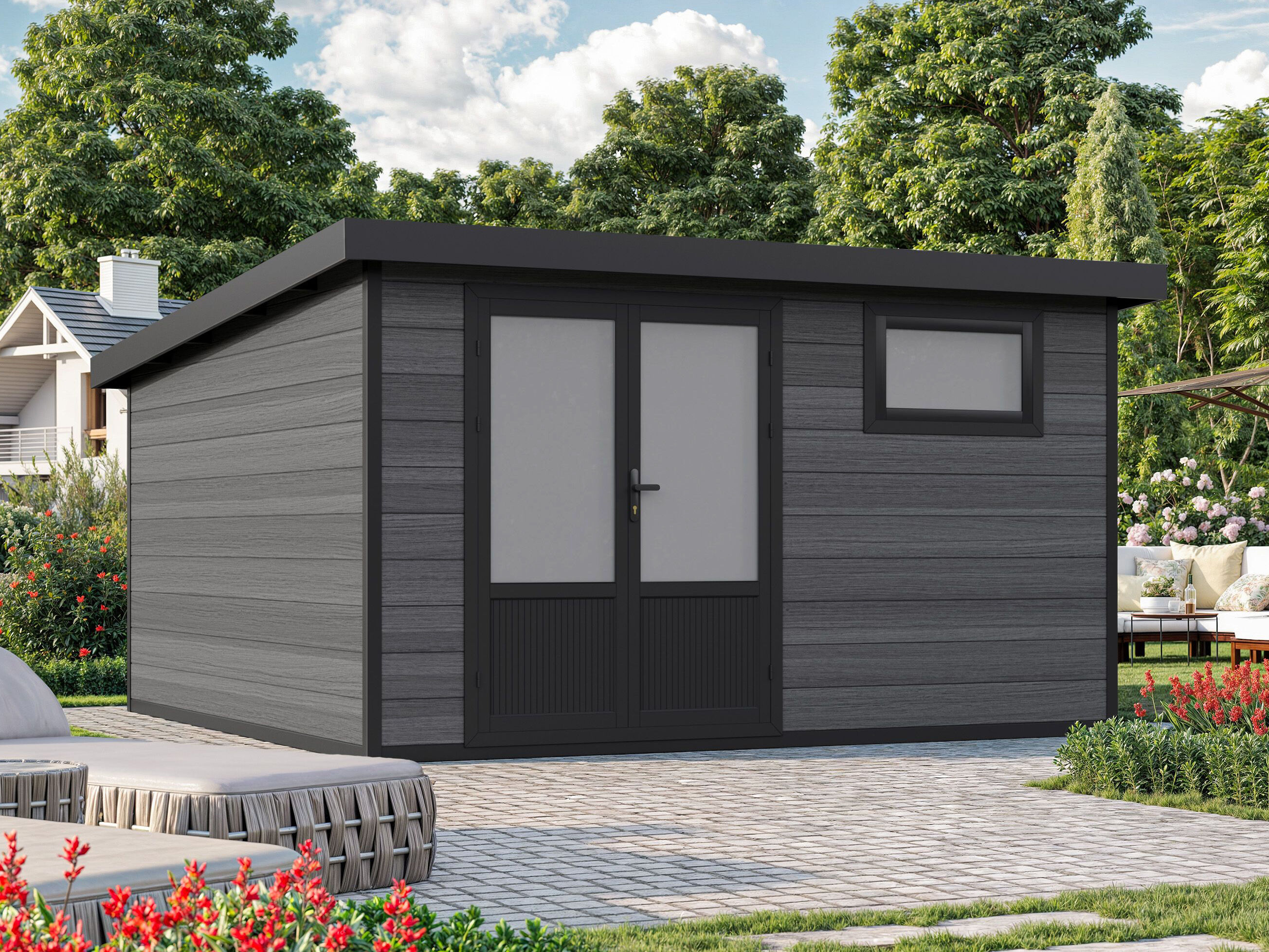 WPC Gartenhaus Modell Style DeLuxe 13,70 m² 4x3m | Rabatt: 26 %