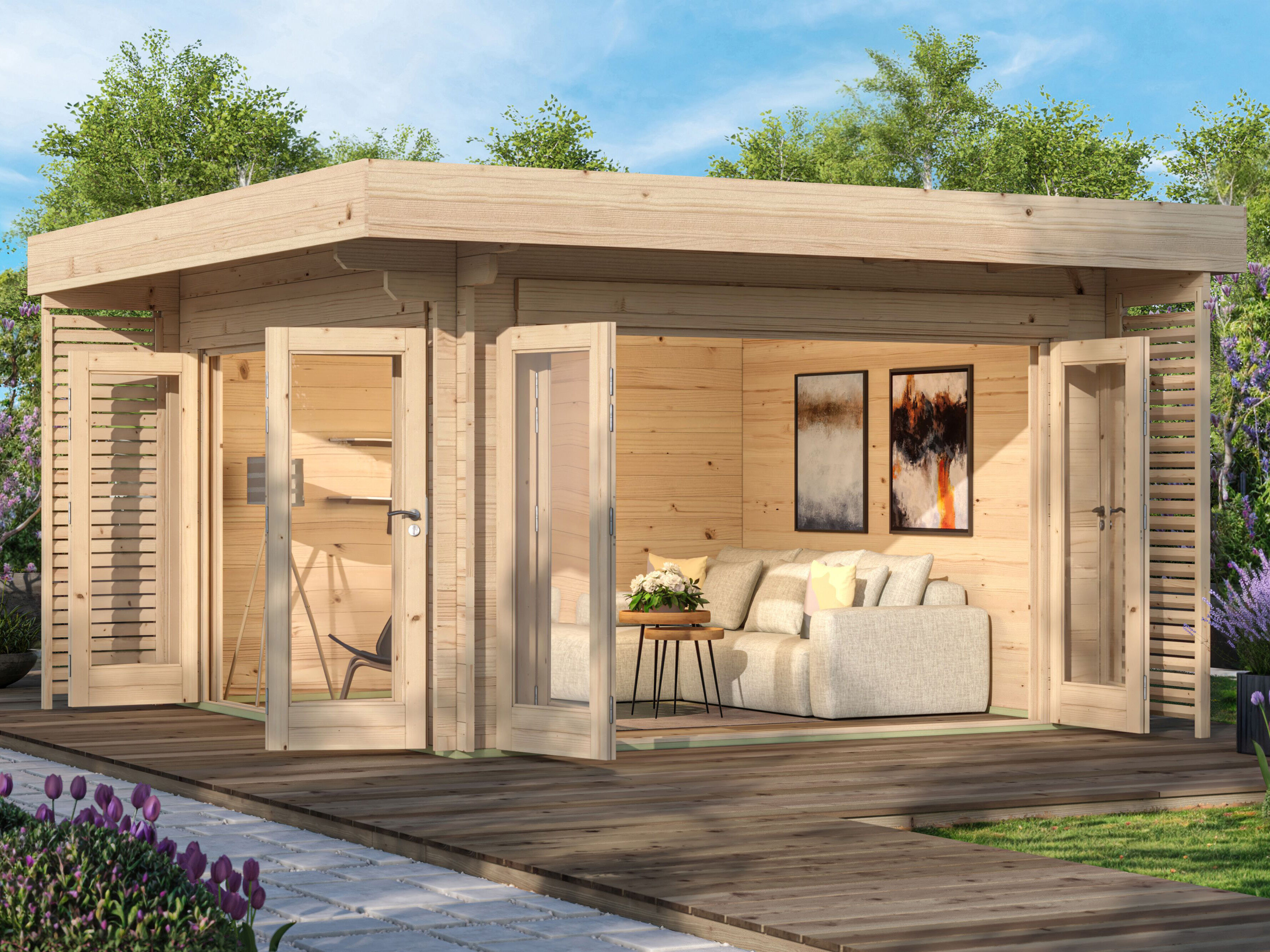 Fjordholz Gartenhaus Modell Bobby 44 6x4m | Rabatt: 26 %