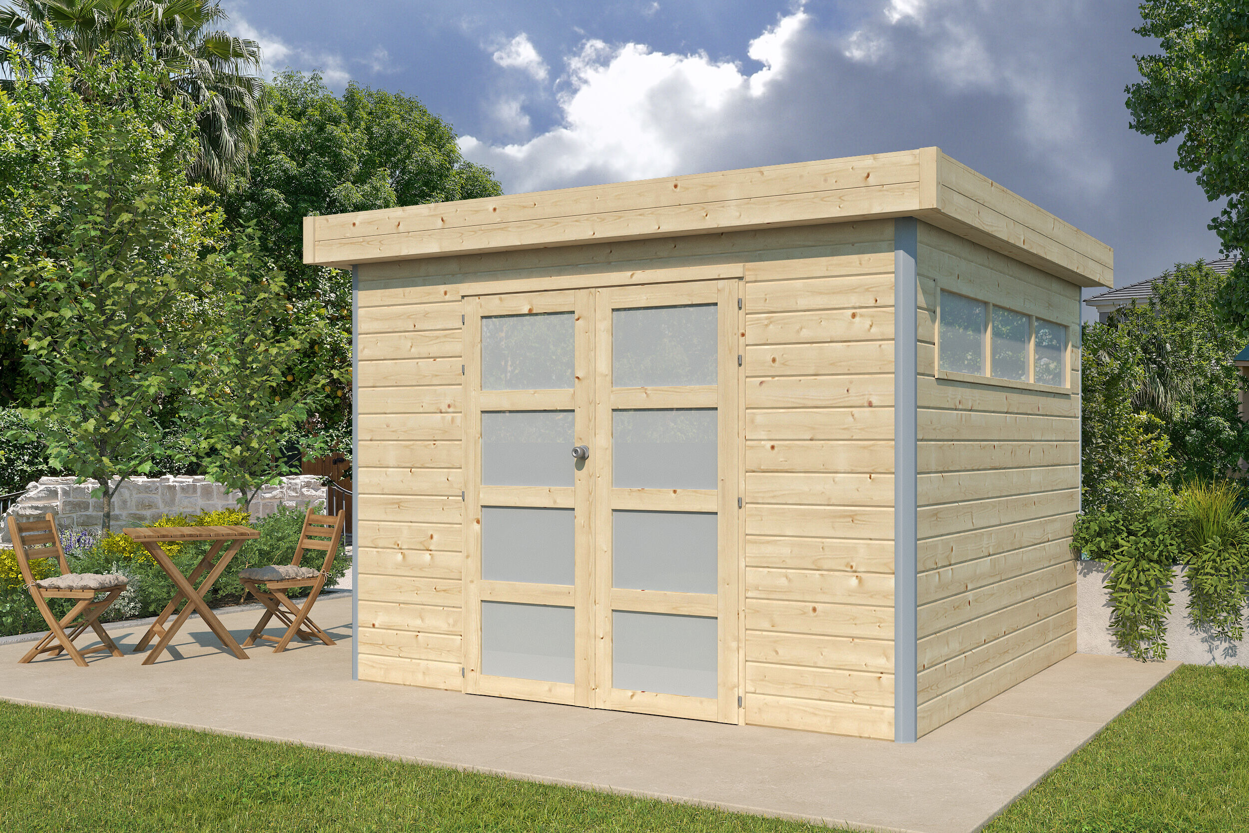 Gartenhaus Alu-Line Modell Kasuko 3x3m | Rabatt: 26 %