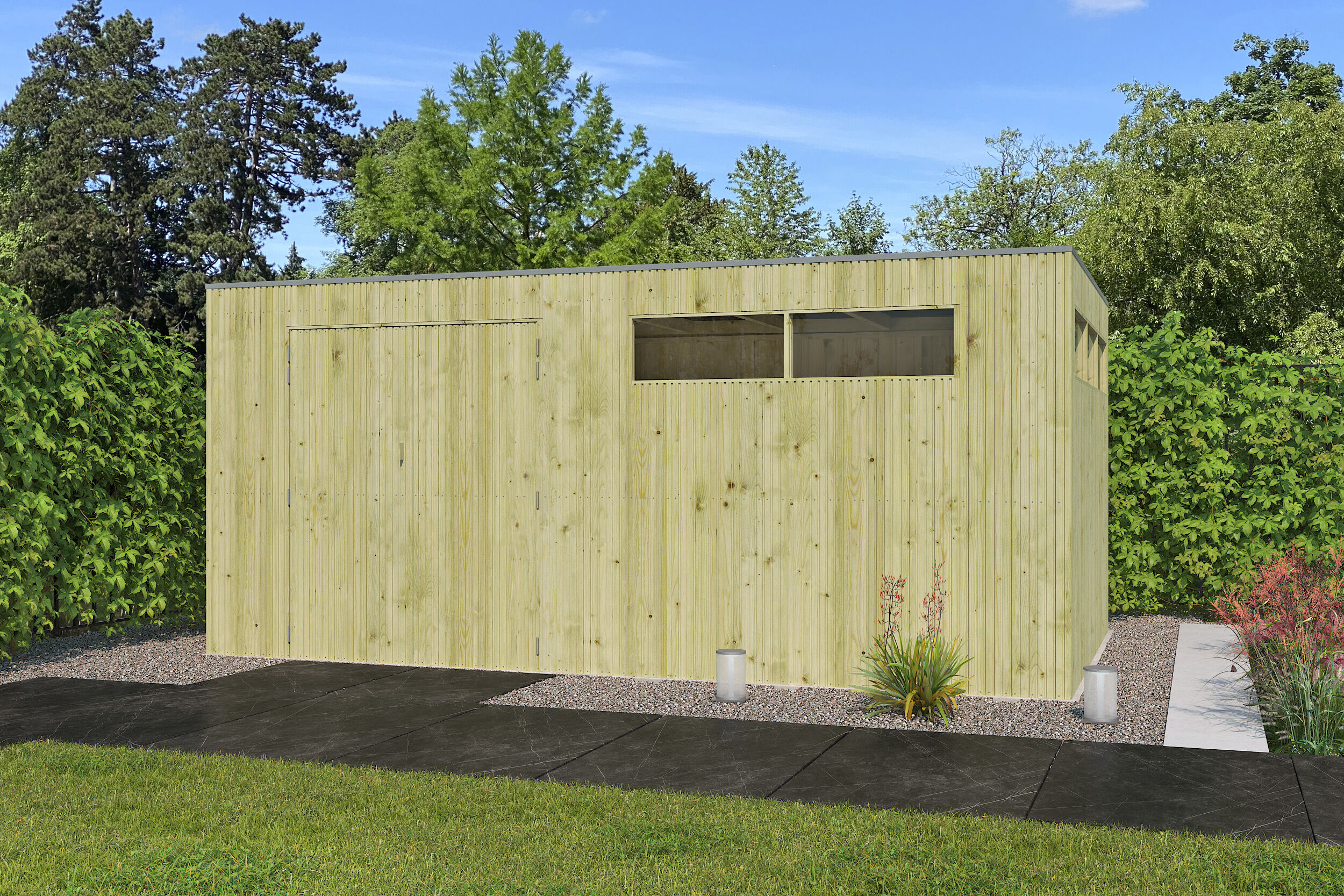 Gartenhaus Modell QBV3-Line 14,90 m² 5x3m | Rabatt: 26 %