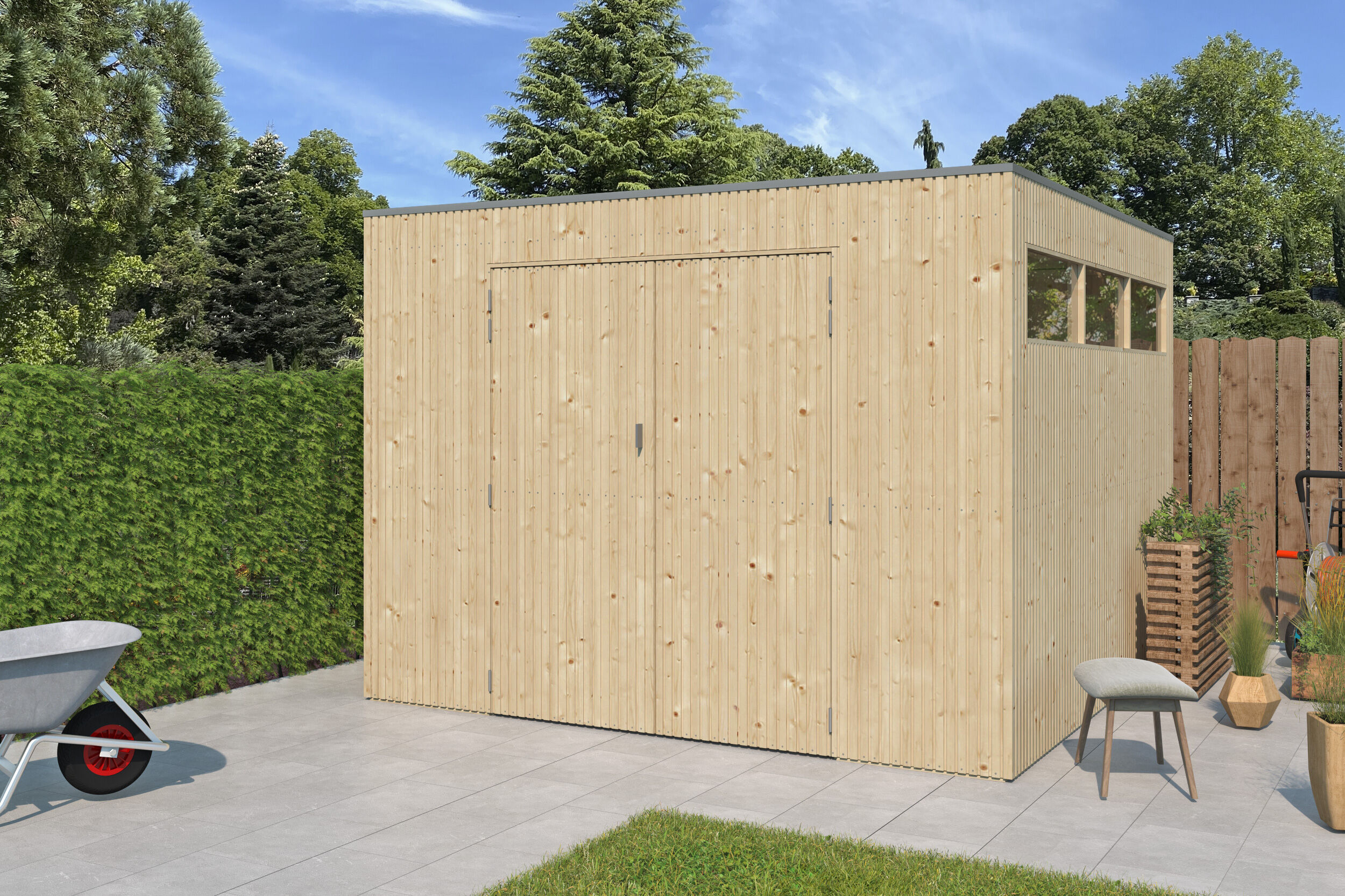 Gartenhaus Modell QBV3-Line 8,88 m² 3x3m | Rabatt: 26 %