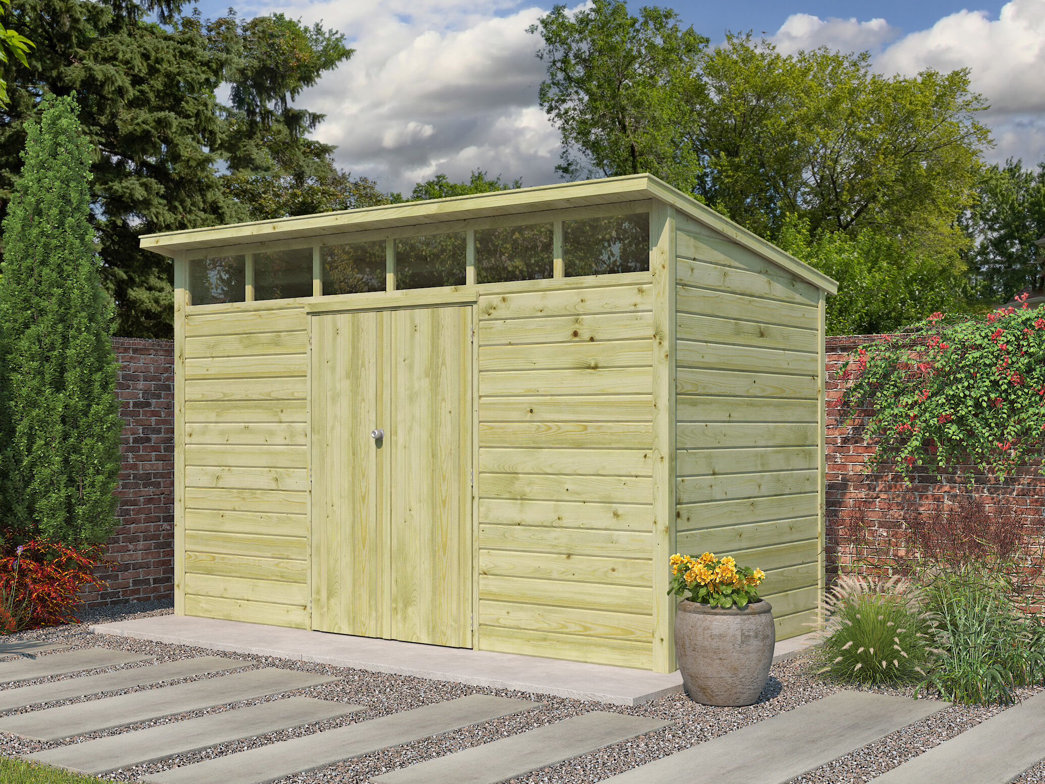 Gartenhaus Modell Q-Line 6,48 m² 3x2m | Rabatt: 26 %