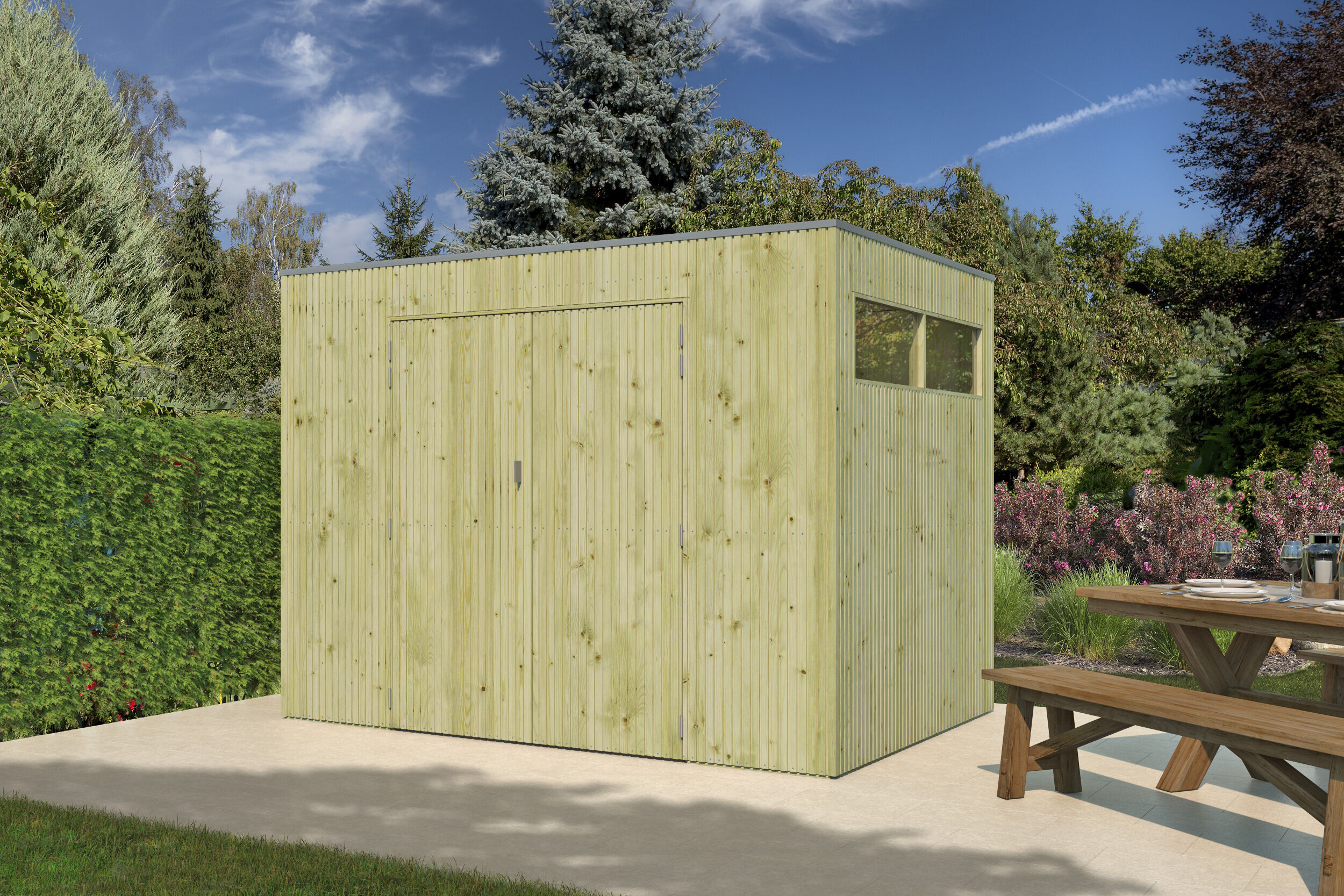 Gartenhaus Modell QBV3-Line 5,90 m² 3x2m | Rabatt: 26 %
