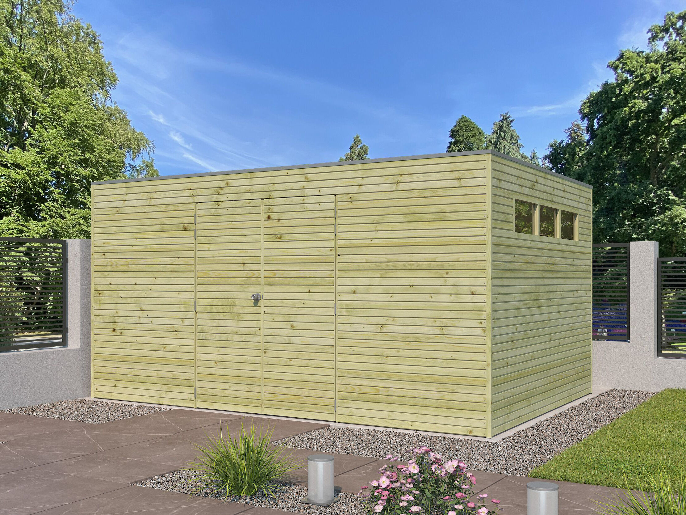 Gartenhaus Modell QB-Line 12,60 m² 4x3m | Rabatt: 26 %
