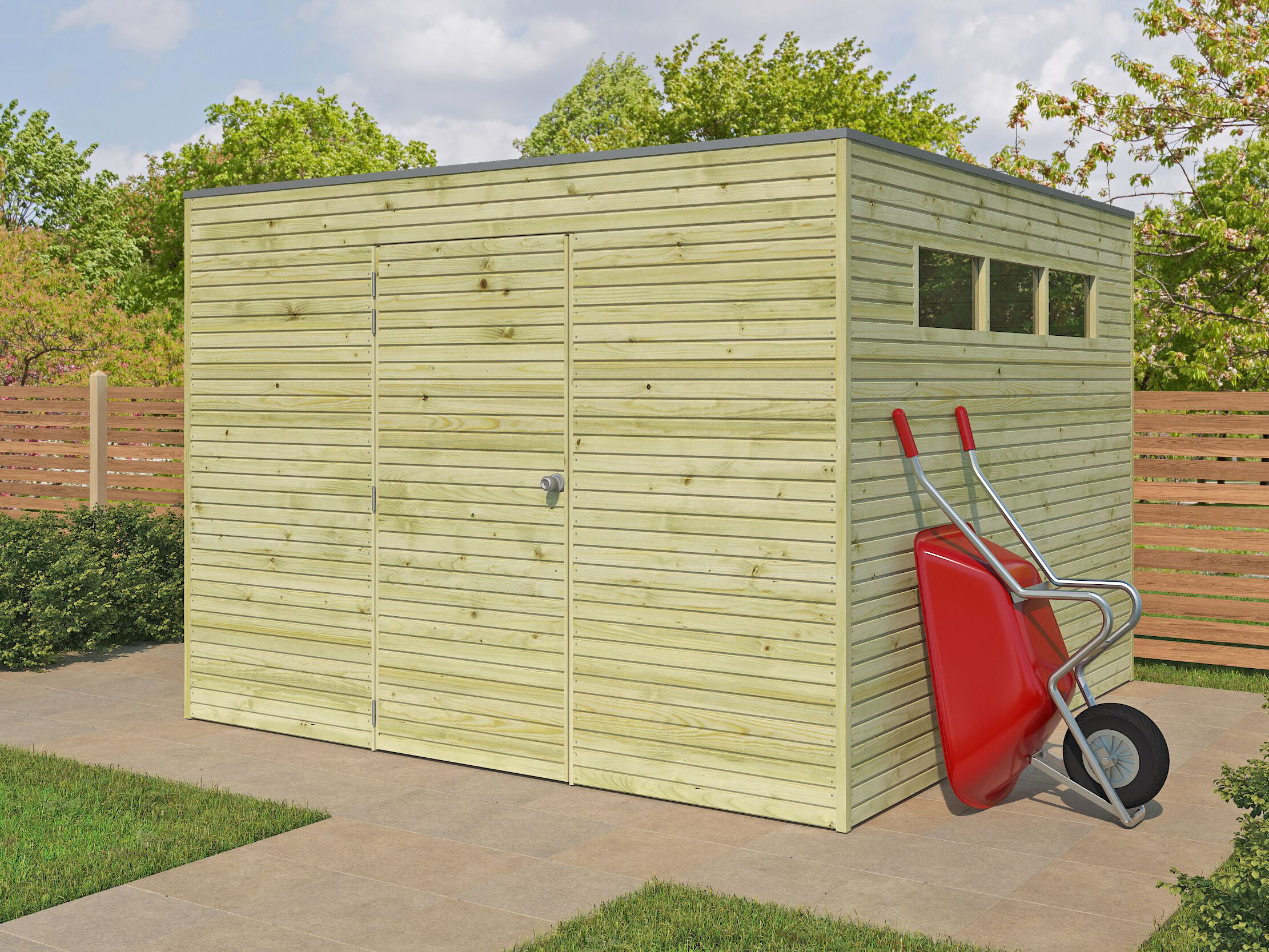 Gartenhaus Modell QB-Line 9,00 m² 3x3m | Rabatt: 26 %