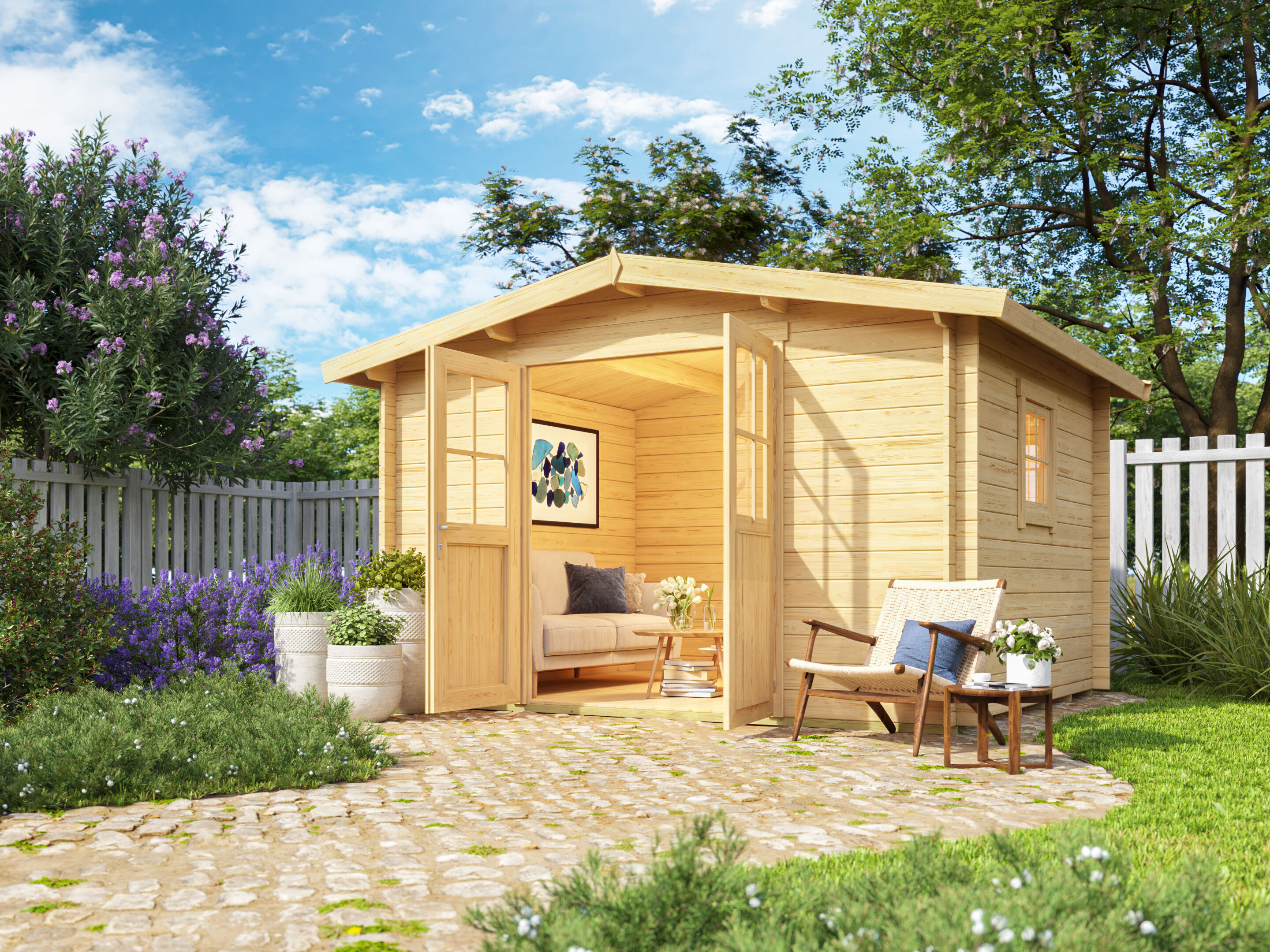 Fjordholz Satteldach Gartenhaus Modell Eliza 4E 4x3m | Rabatt: 26 %