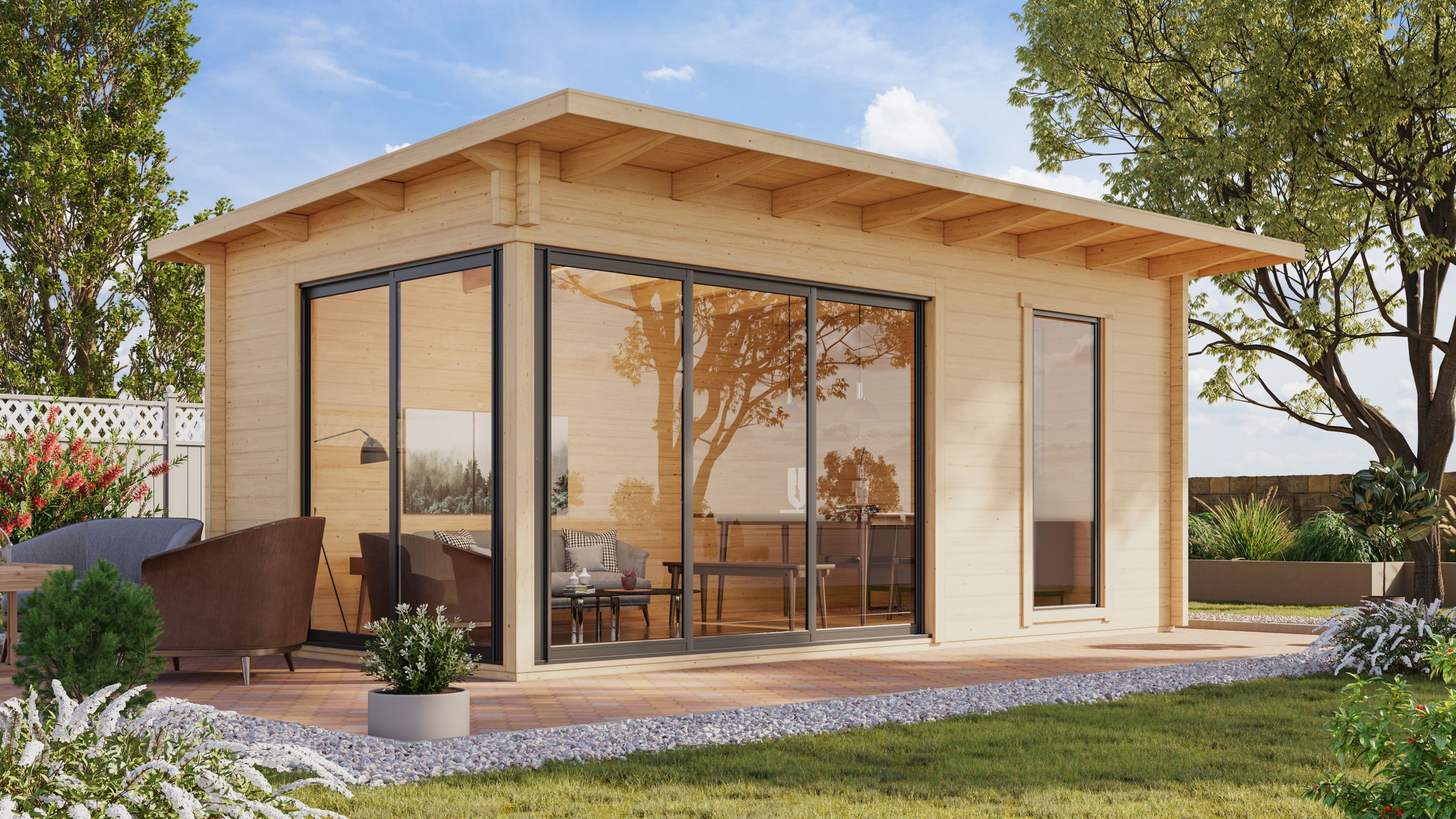 Fjordholz Gartenhaus Modell Starla 44 F 6x4m | Rabatt: 26 %