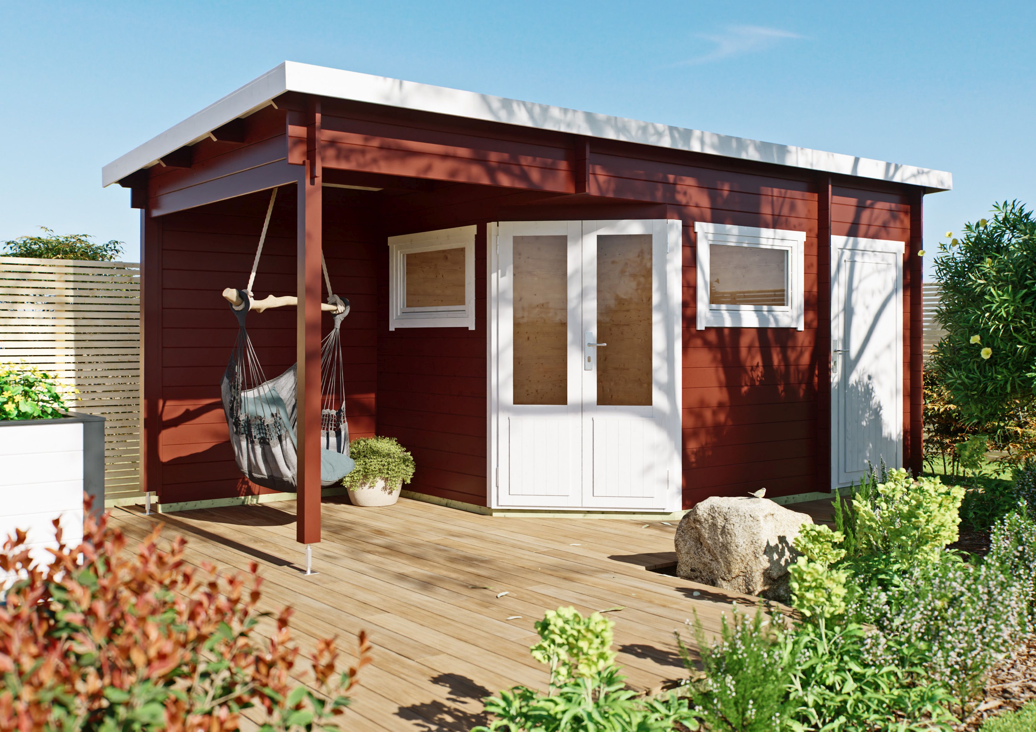 Fjordholz 5-Eck Gartenhaus Modell Leva 2E 6x3m | Rabatt: 26 %