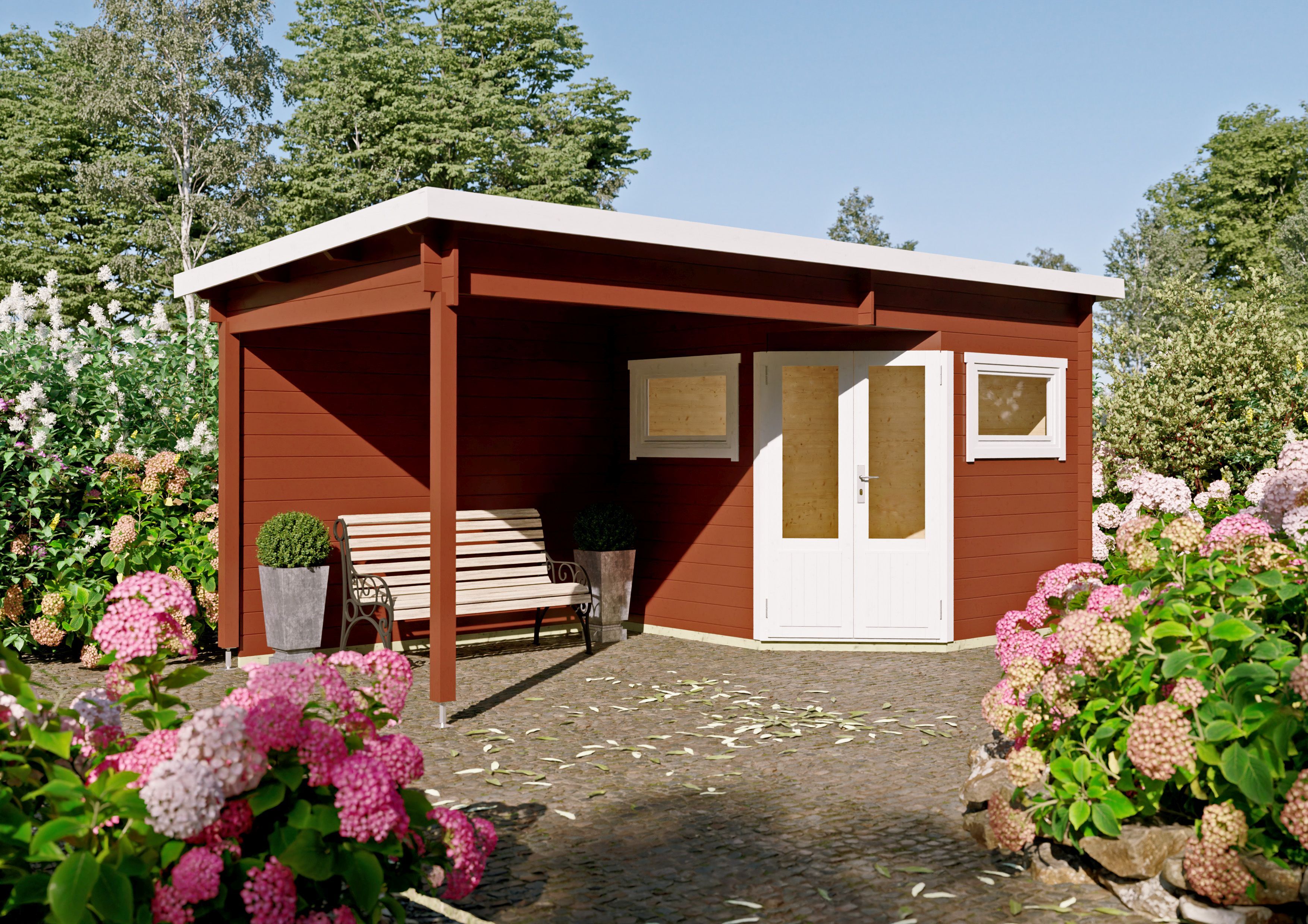 Fjordholz 5-Eck Gartenhaus Modell Leva 2C 6x3m | Rabatt: 26 %