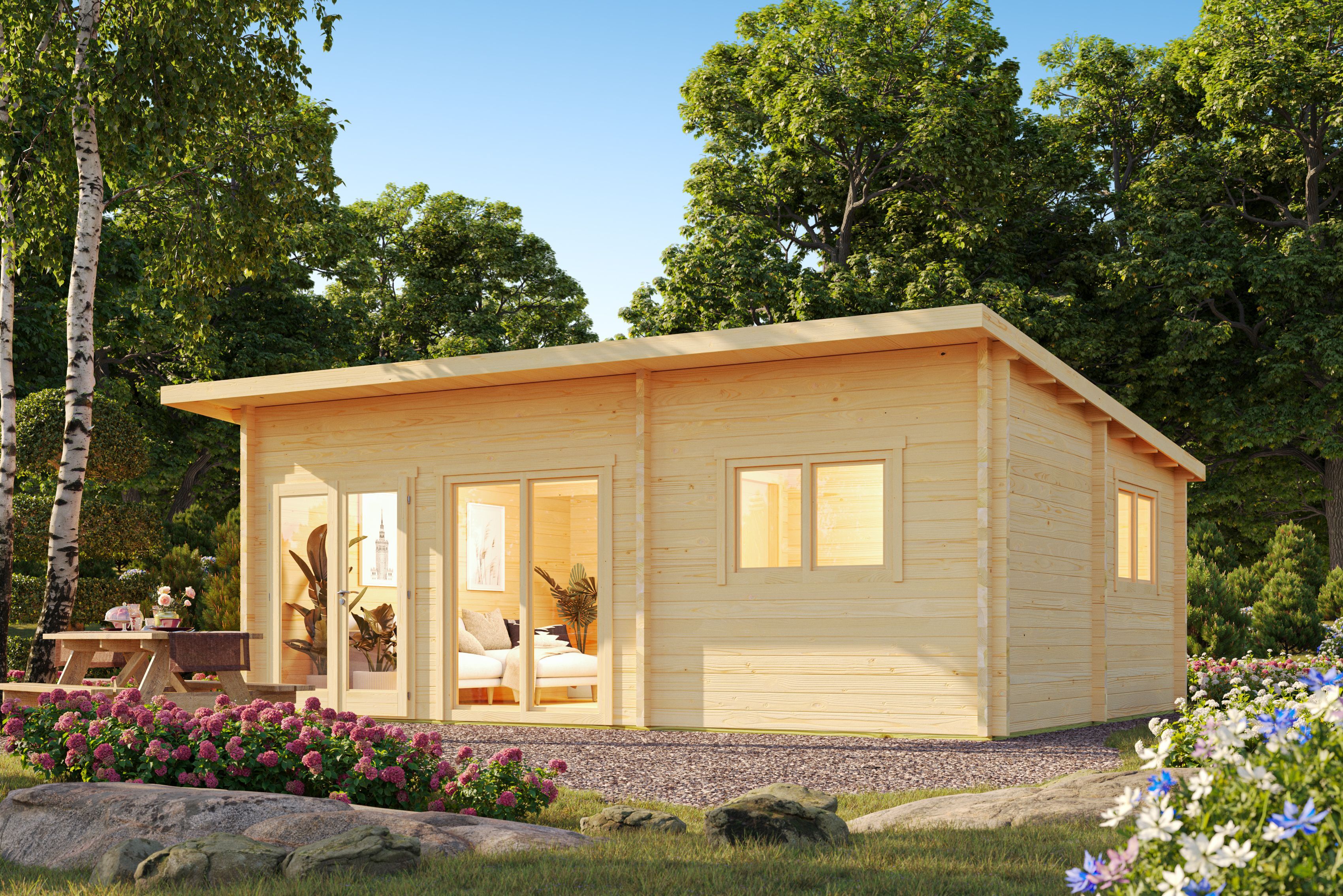 Fjordholz Gartenhaus Modell Moderna 70 6x4m | Rabatt: 26 %