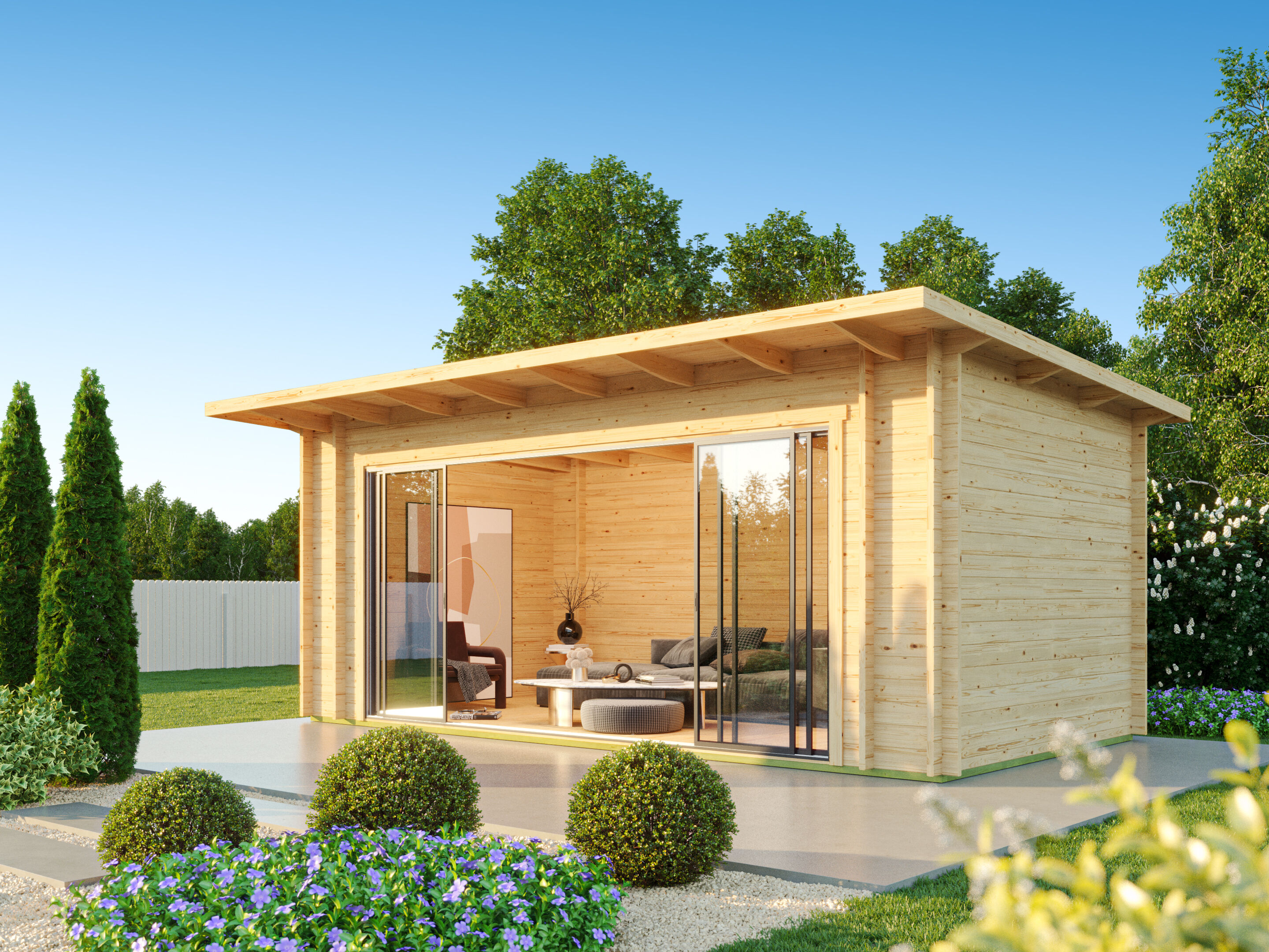Fjordholz Gartenhaus Modell Starla 70 E Premium 7x4m | Rabatt: 26 %