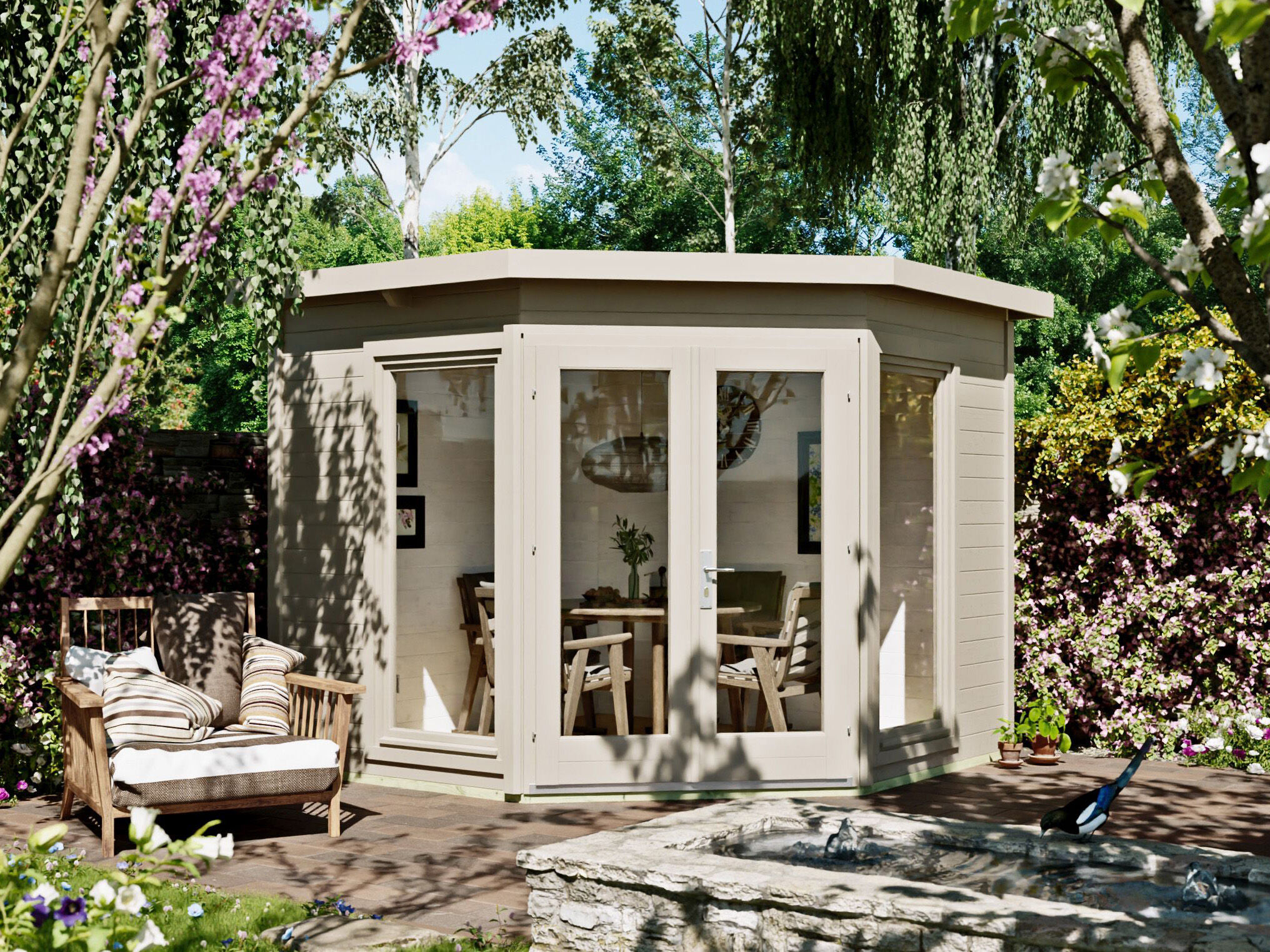 Fjordholz 5 Eck Gartenhaus Modell Abbie 28 3x3m | Rabatt: 21 %